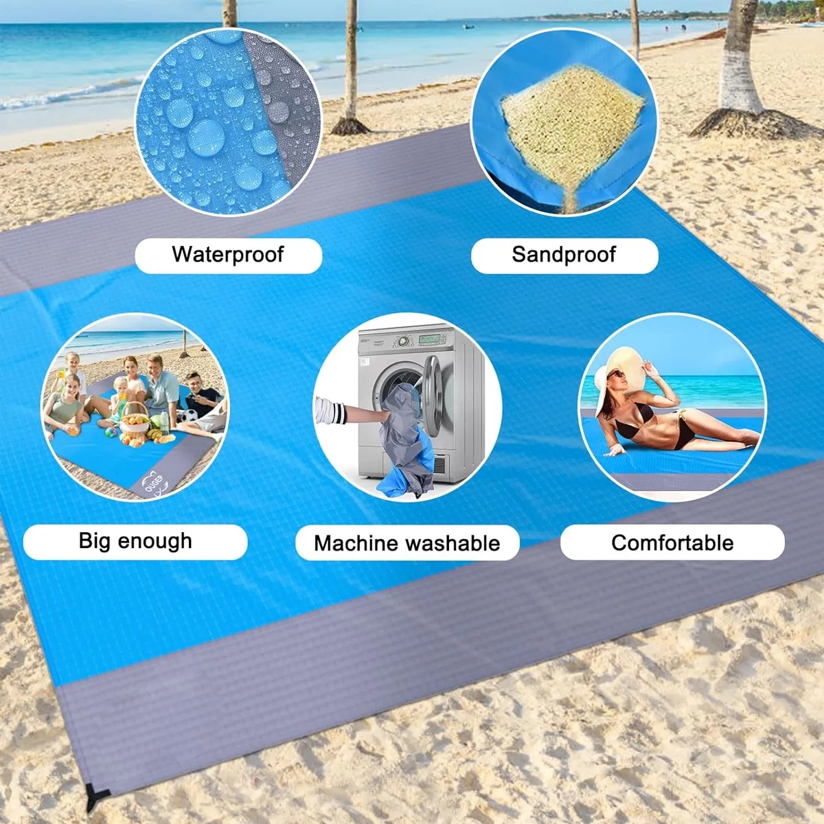 Waterproof Lightweight Picnic Beach Blankets 3