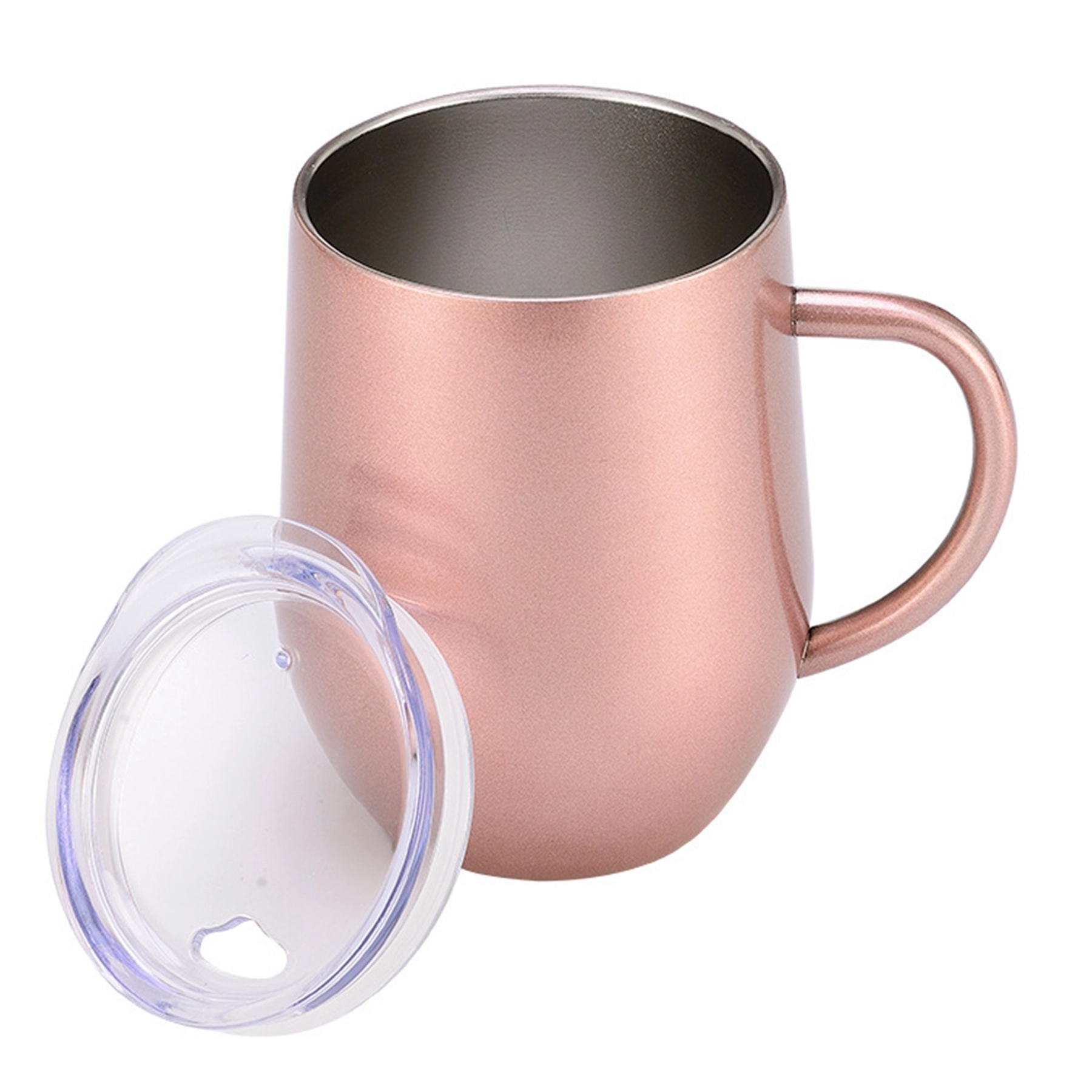 12oz Stainless Steel Mug with Lid and Handle 6