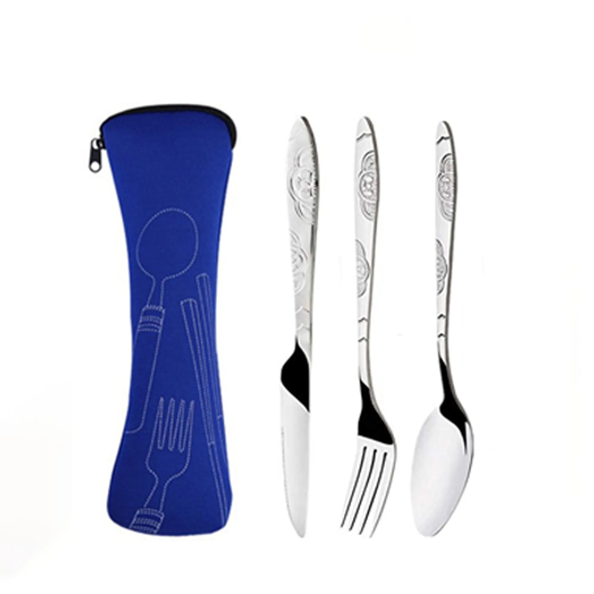 Travel Cutlery Reusable Silverware Set 4