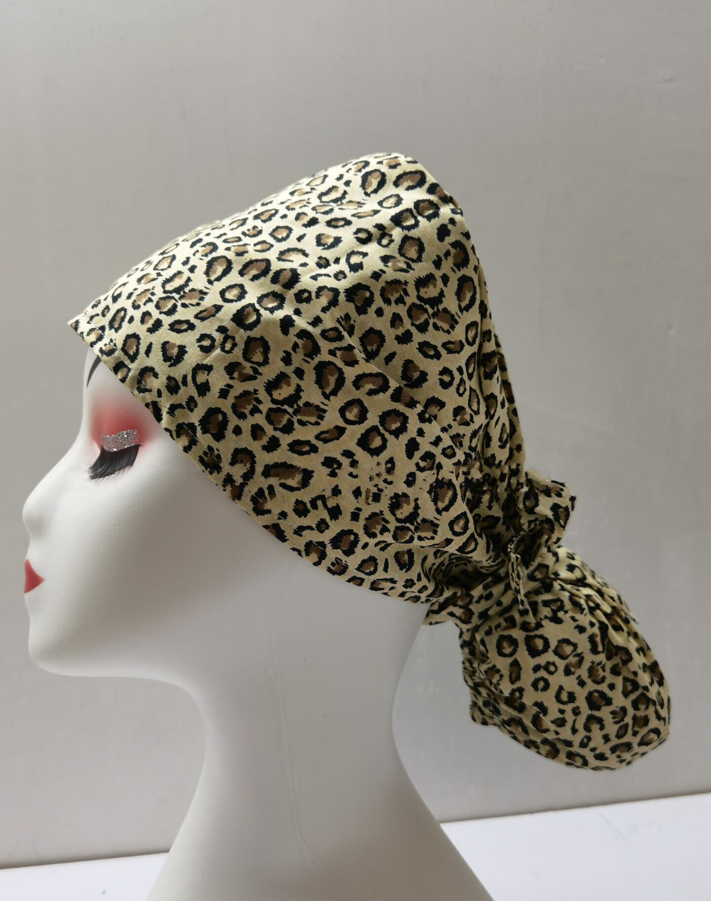 Ponytail Long Hair Tie Nurse Cap Cotton Cap 3