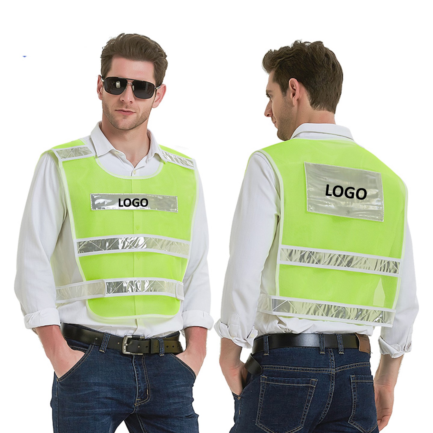Custom Mesh Reflective Safety Vest 1
