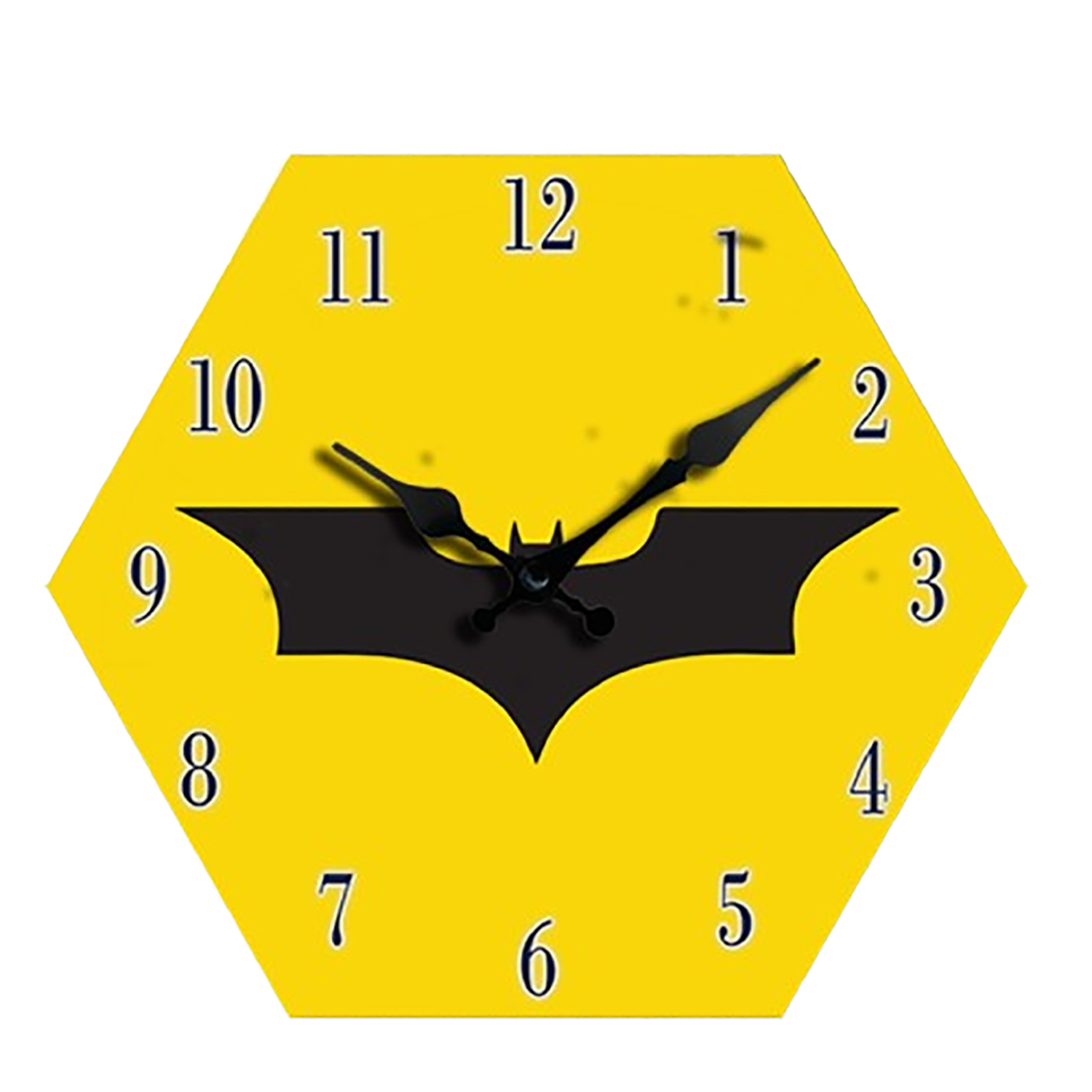 Hexagonal High-Density Fiberboard Wall Clock 19