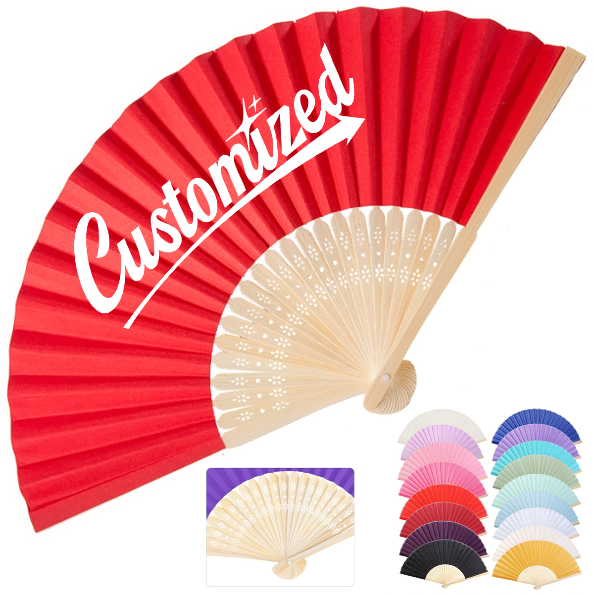 Bamboo Frame Paper Hand Fan 4