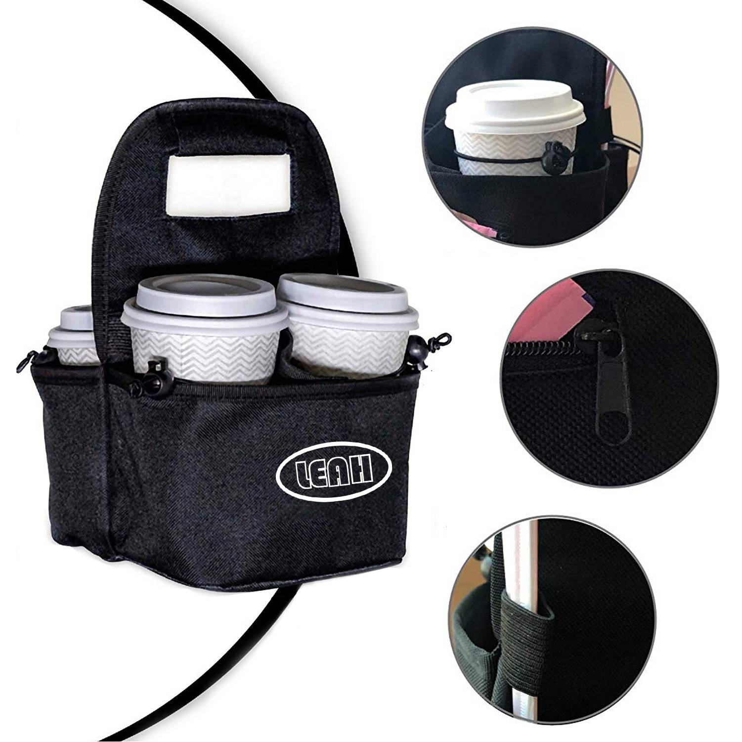 Portable Drink Carrier and Reusable Coffee Cup Holder 3