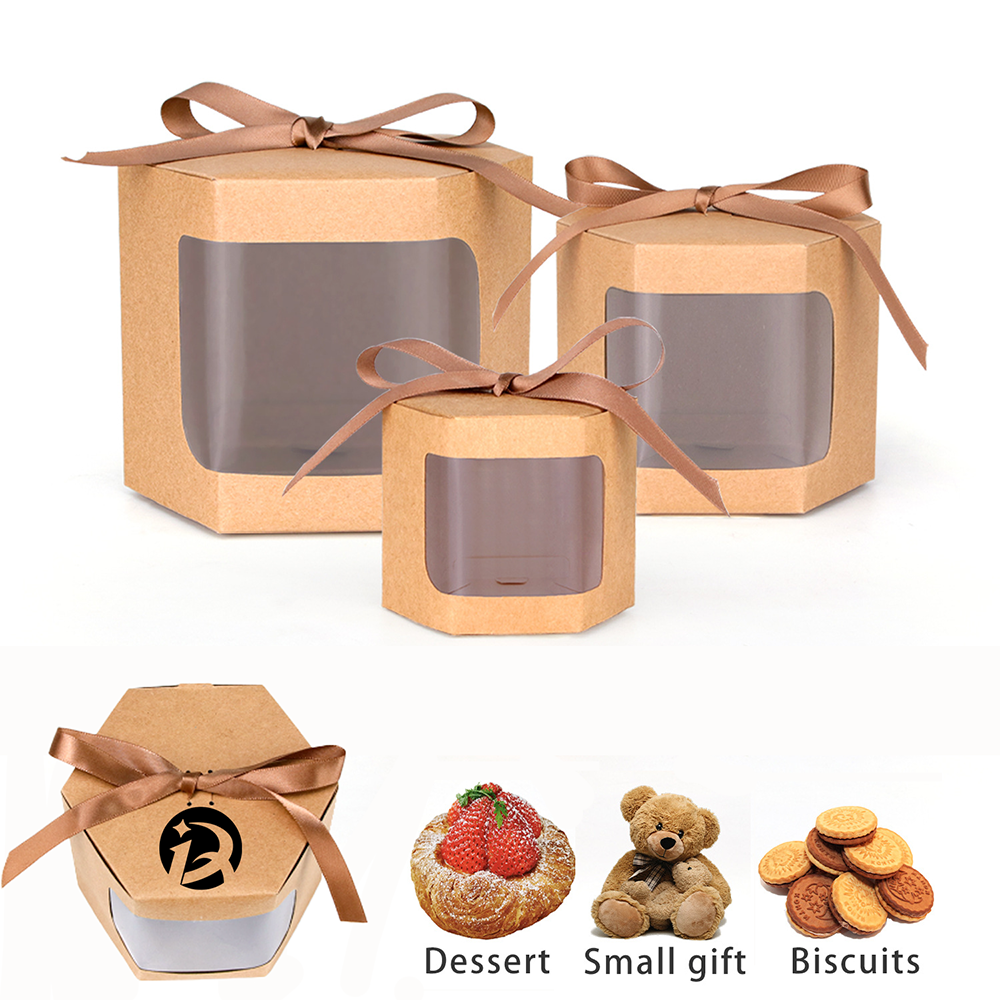 Cowhide Laser Window Paper Box Cake Candy Baking Gift Box 9