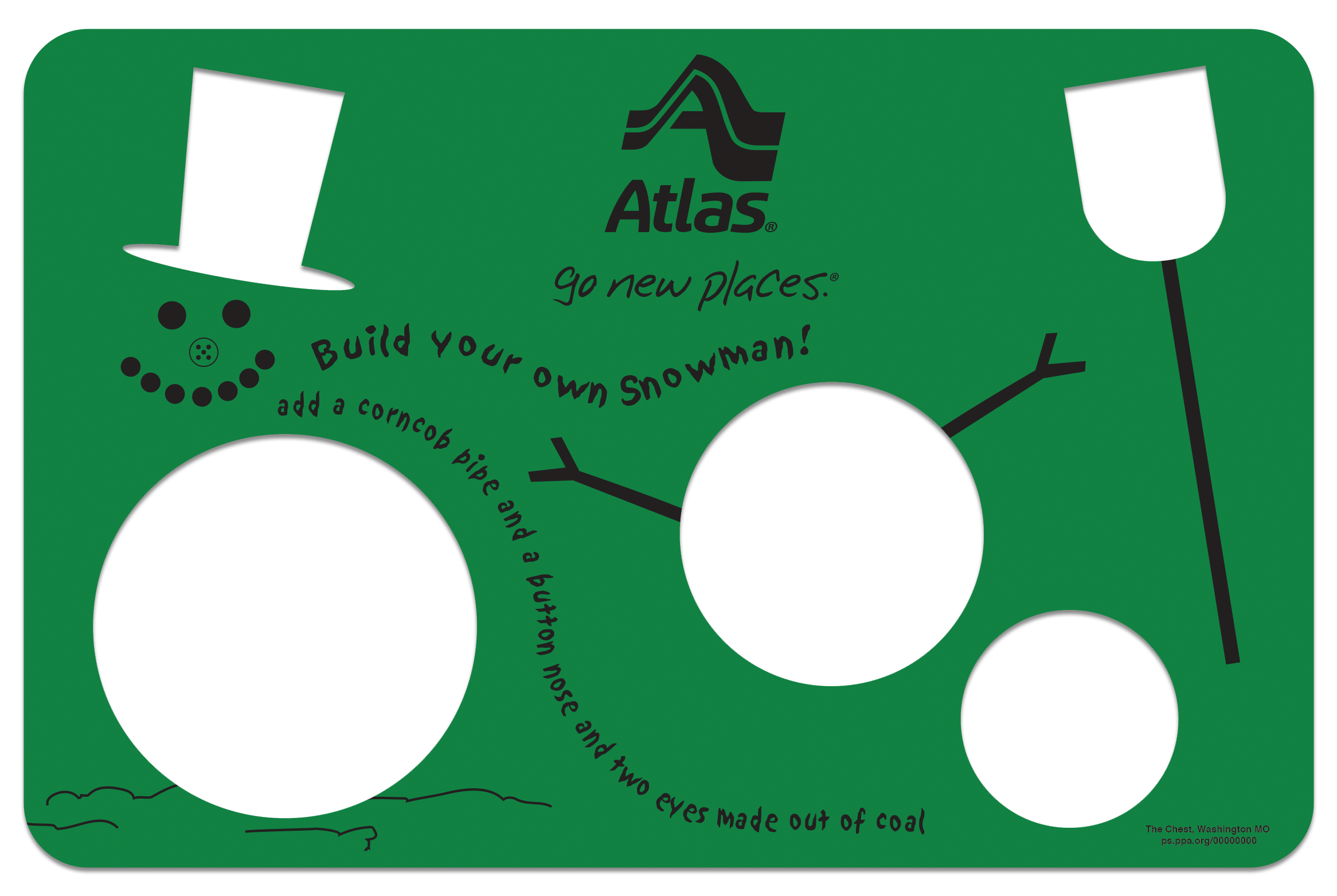 Snowman Poly Stencil 1