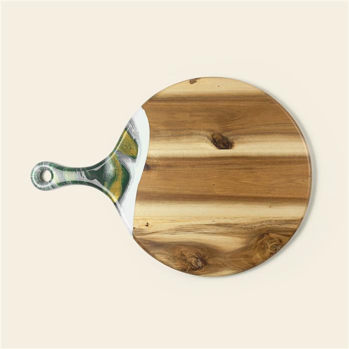 XL Round Acacia Board With Handle 46