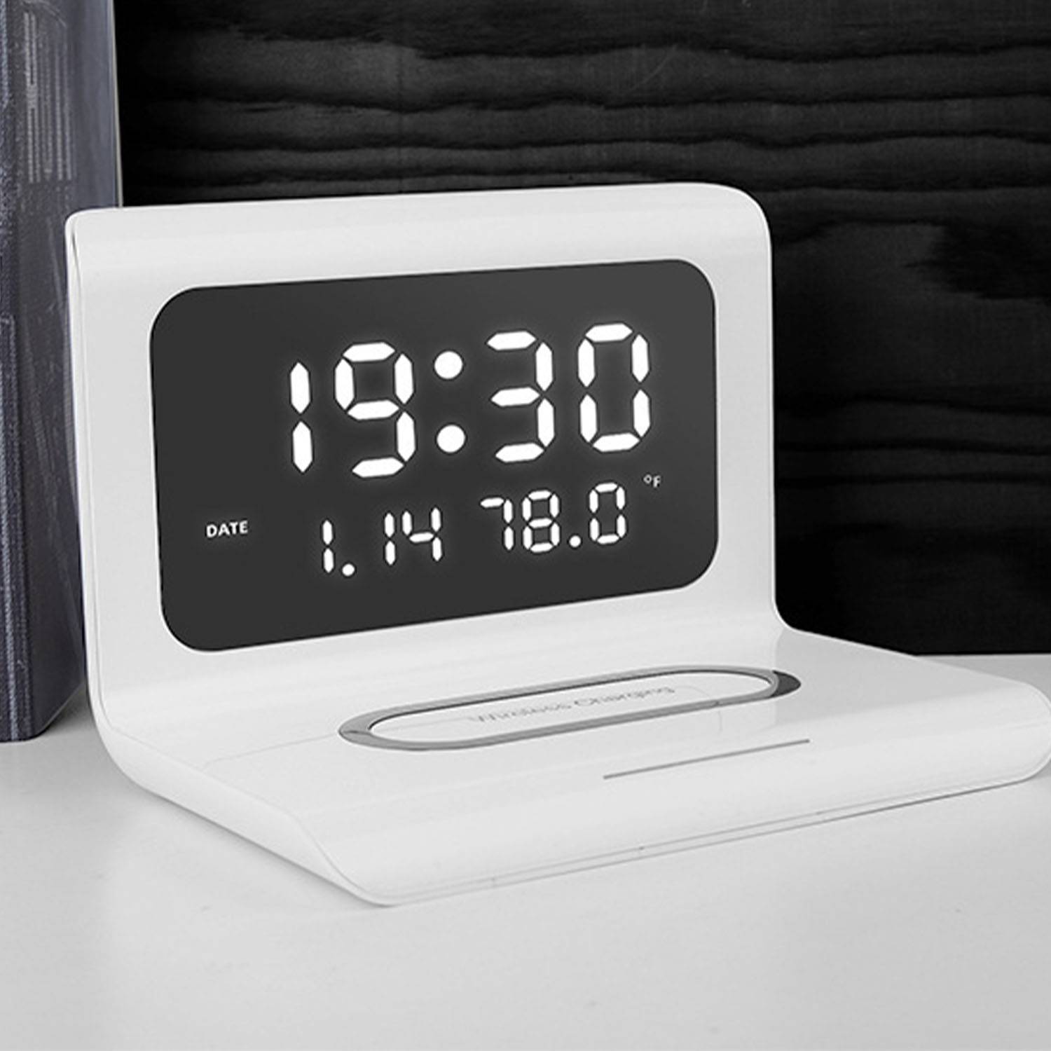 Fast Wireless Charging Station with Digital Clock 14