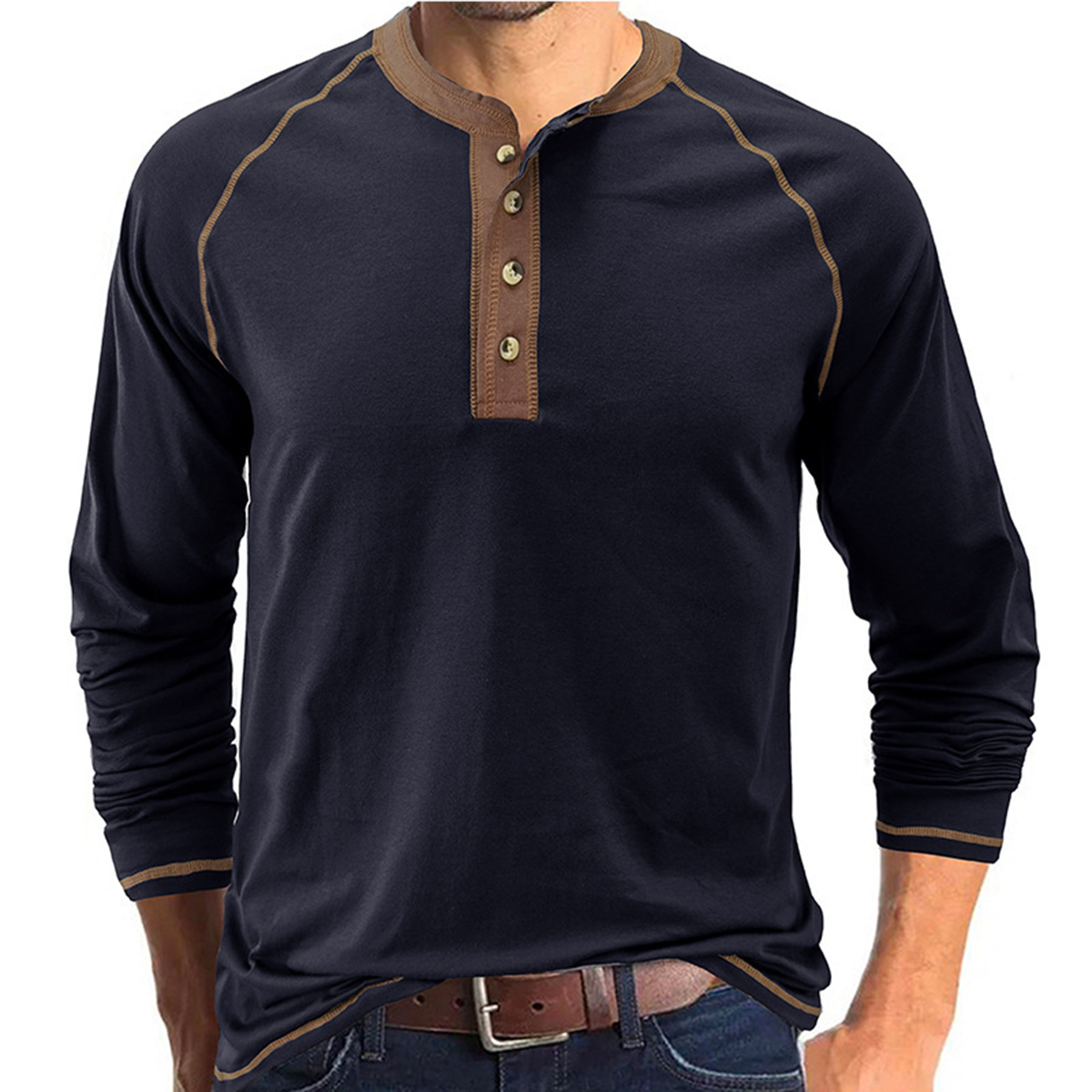 Outdoor Button Long Sleeved Bottoming Shirt 2