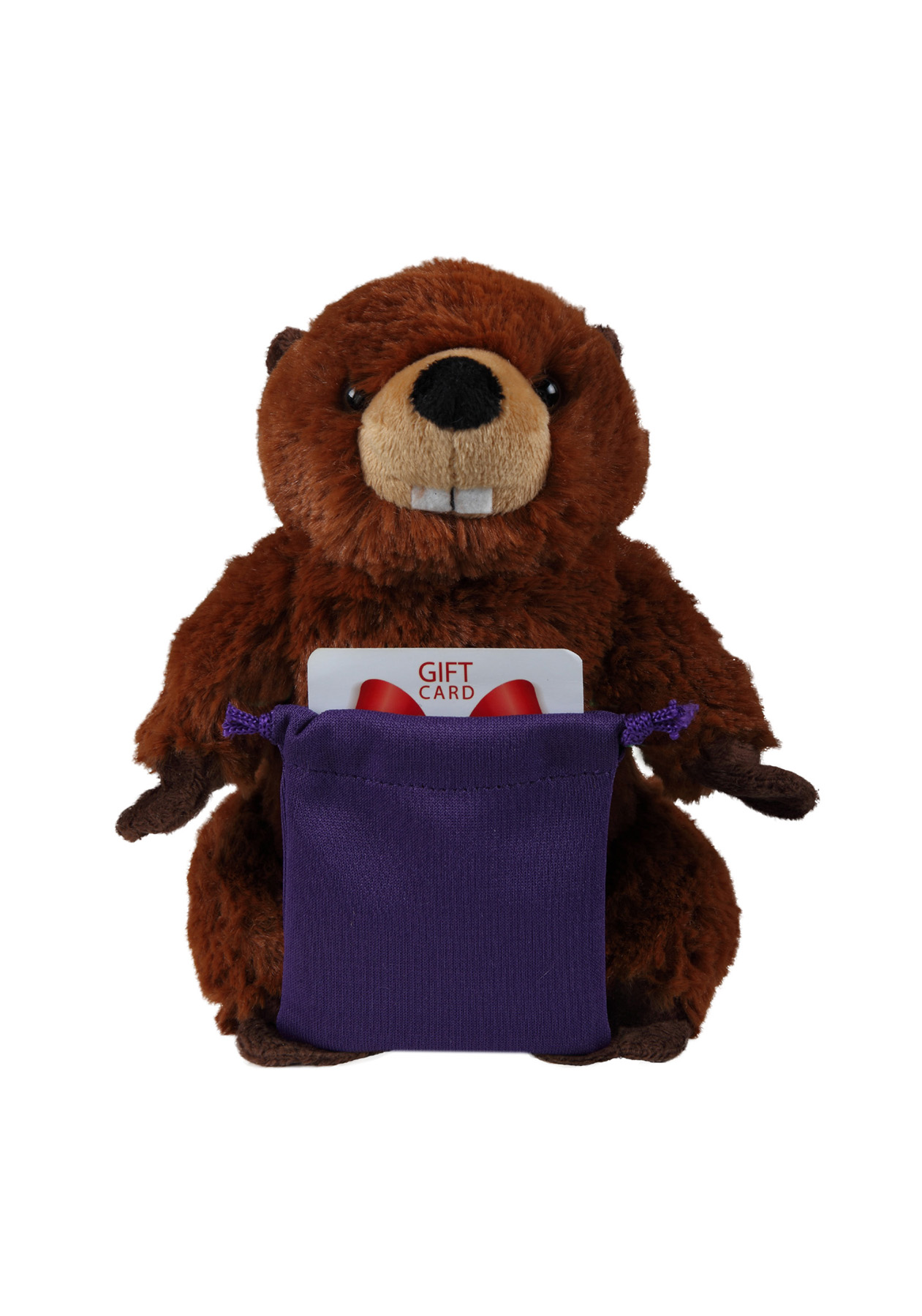 soft plush Beaver with gift card sack