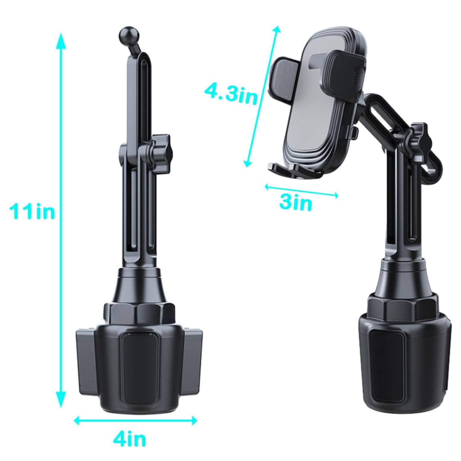 Plastic Anti-Vibration Universal Car Cup Holder Phone Mount 5