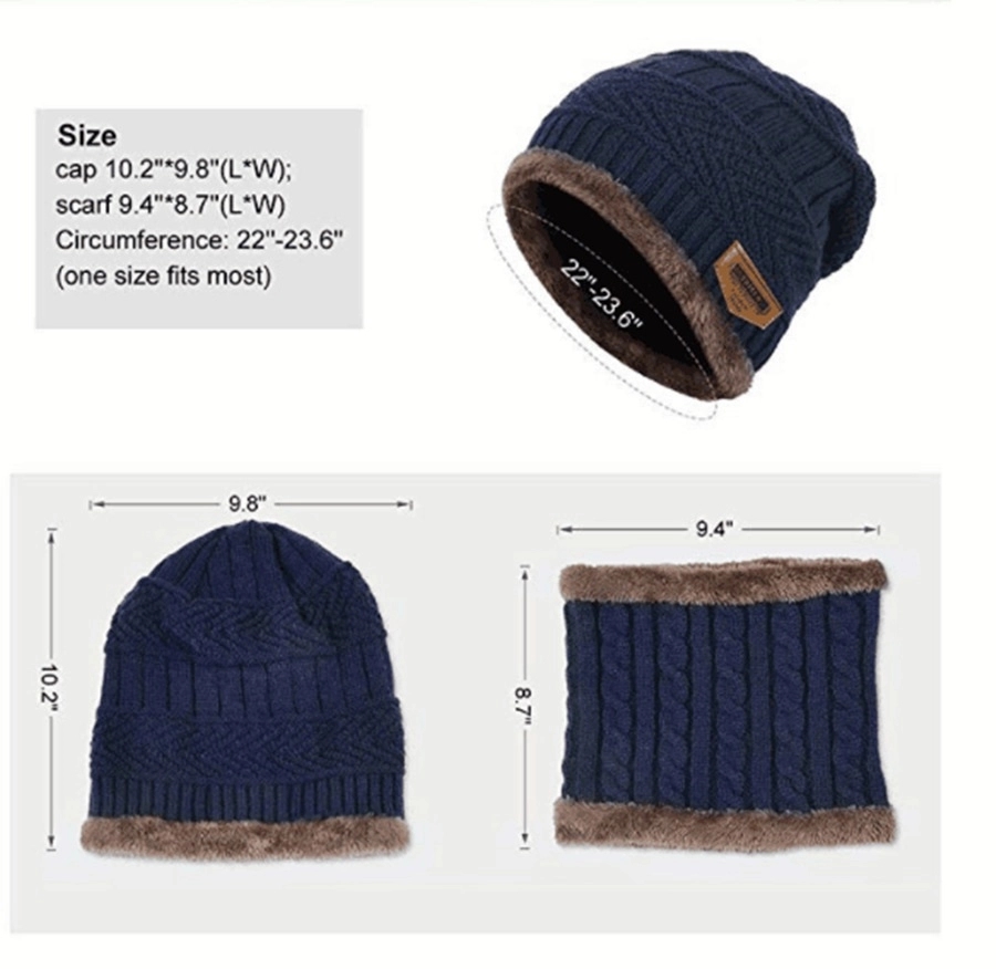 Warm Knit Hat Scarf Set 4