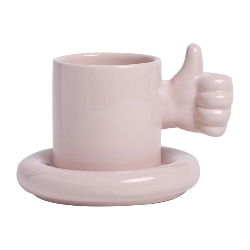 Custom 8.4 OZ. Ceramic Tea Cup Coffee Mug with Saucer Set 10
