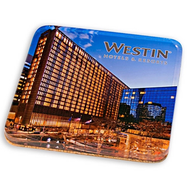 Custom Acrylic Drink Coasters- cork back 8