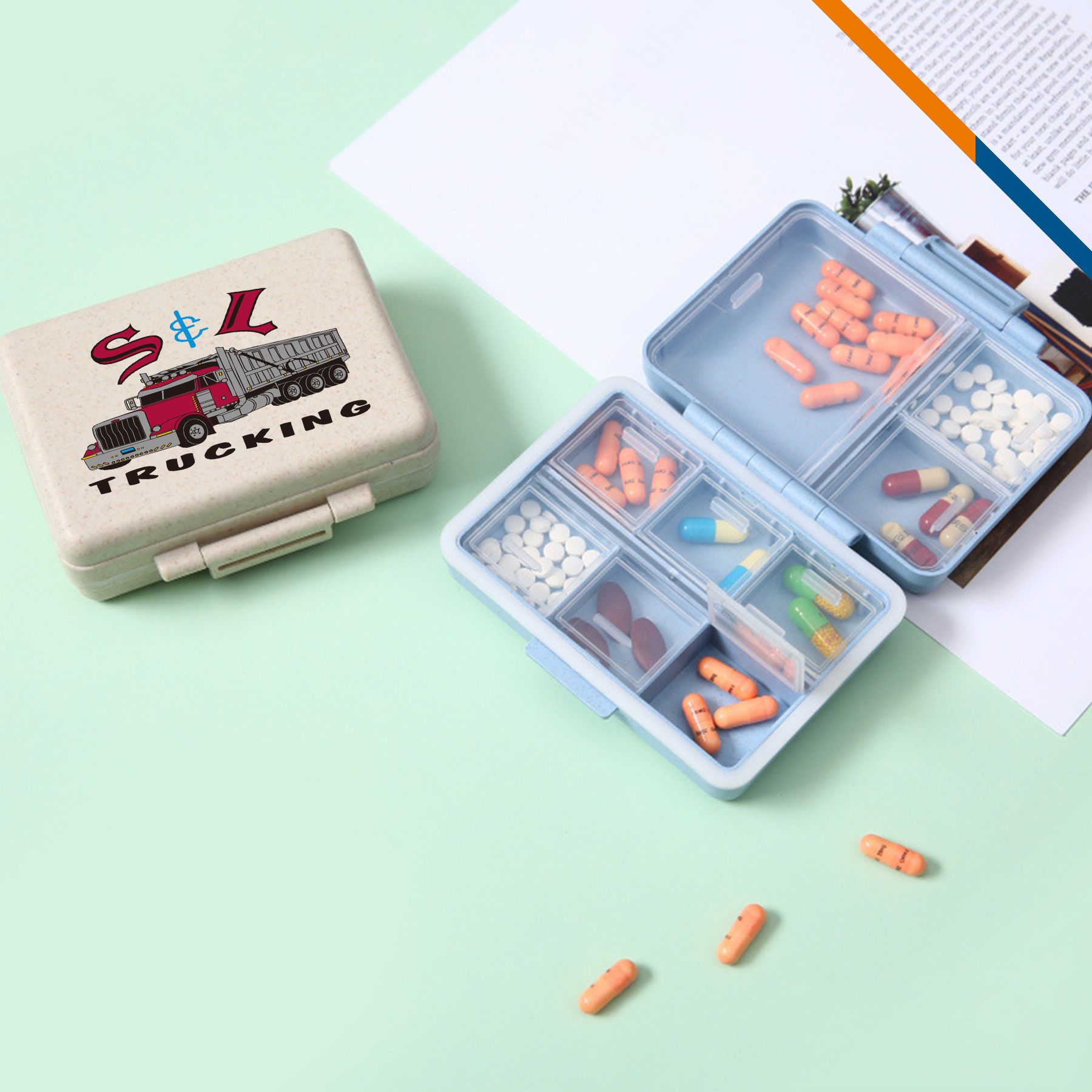 Square Pill Box 6