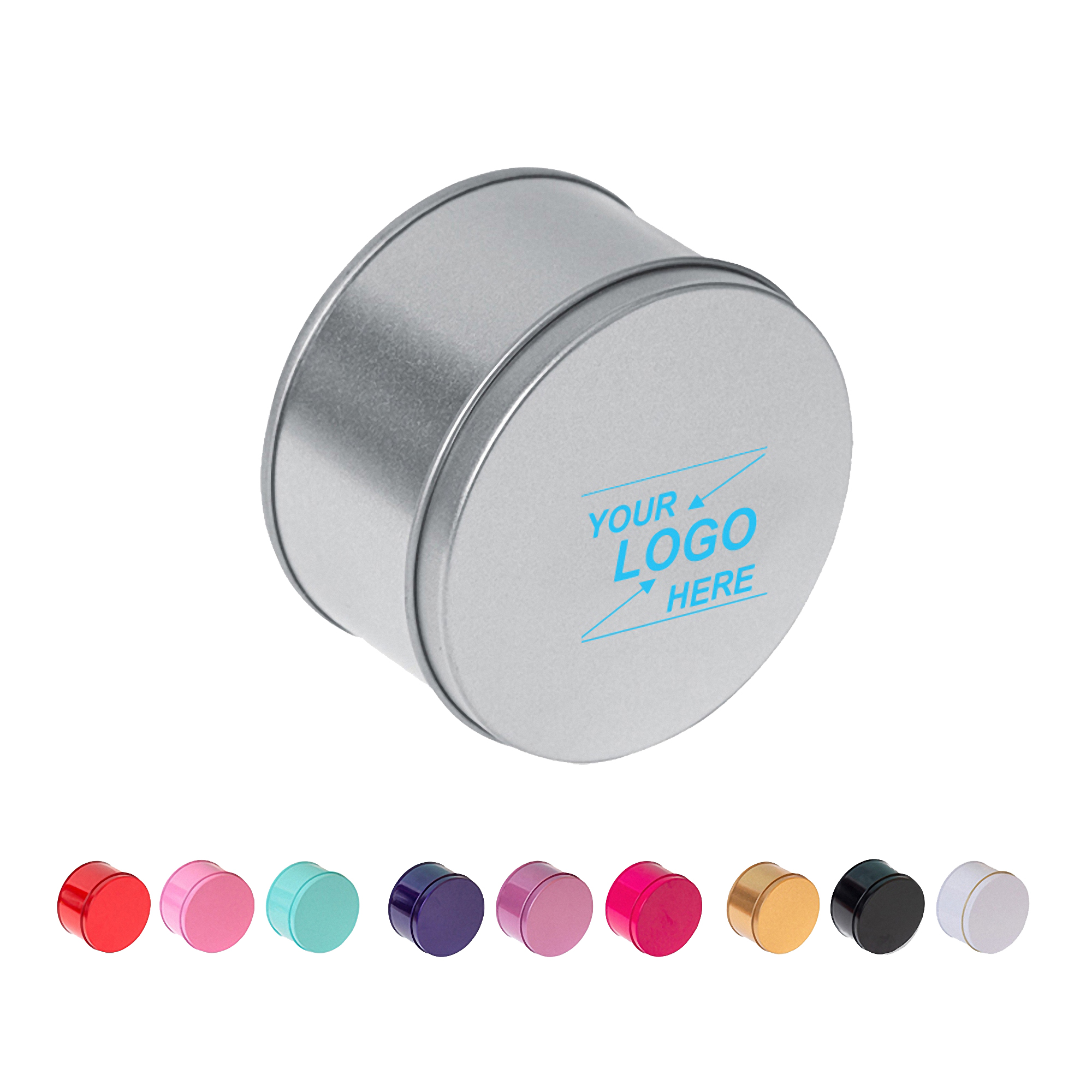 Small Round Metal Tin Box for Candles, Candy, Mints, and Stationery 2