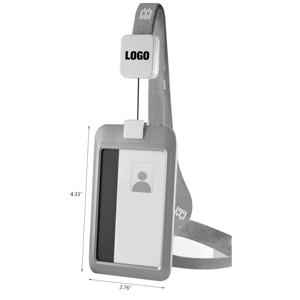 Customized ID card holder with retractable lanyard 2