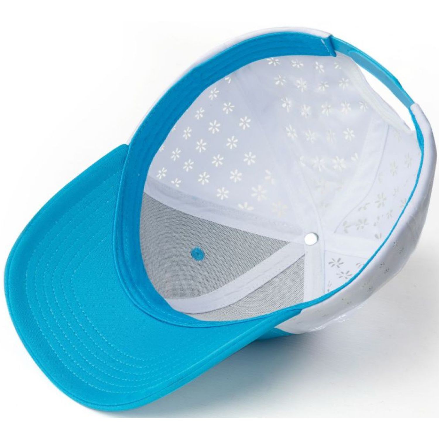 Premium 6-Panel Structured halfmoon buckram Breathable Back Panel Cap 3