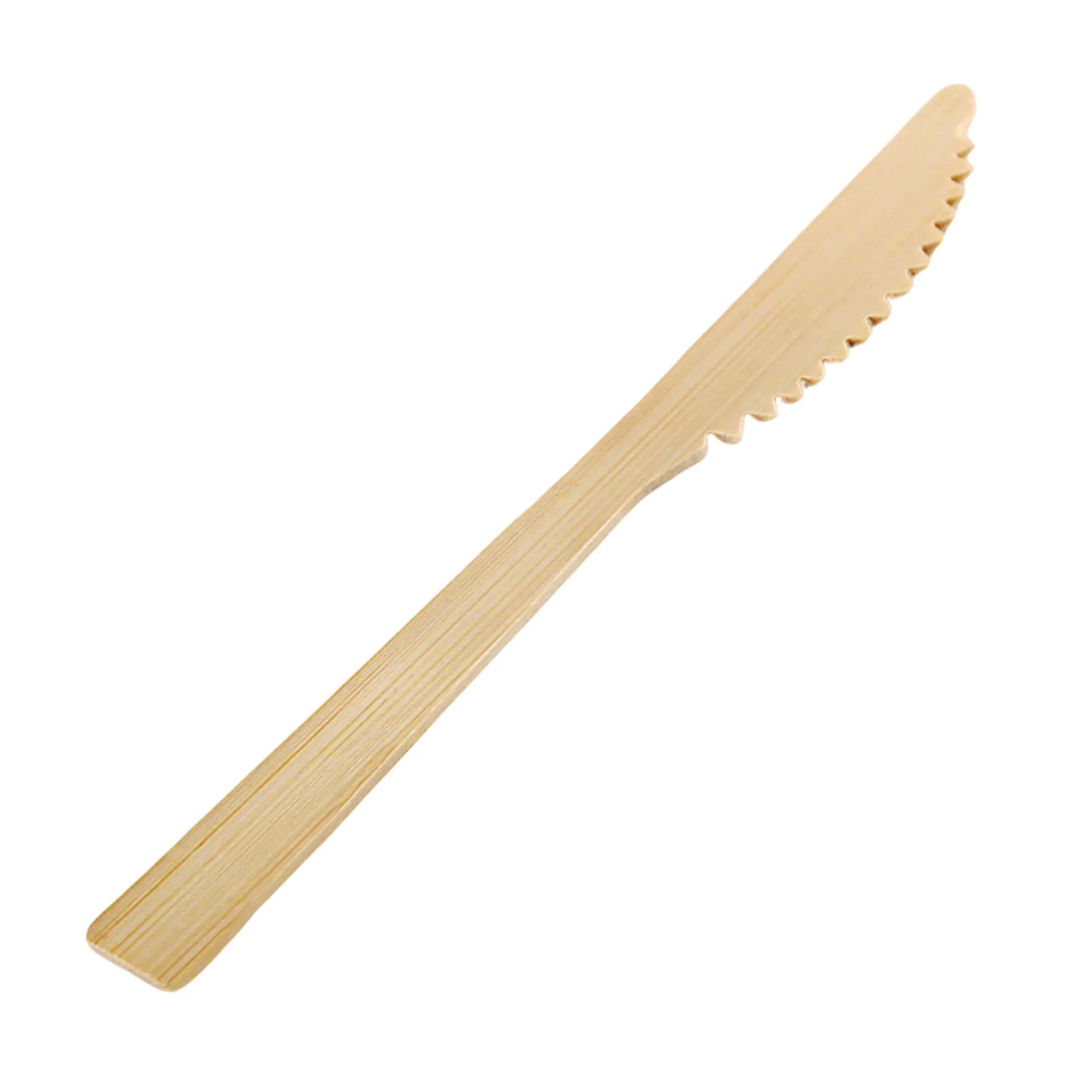 6.69" Disposable Bamboo Knife Fork Spoon 2