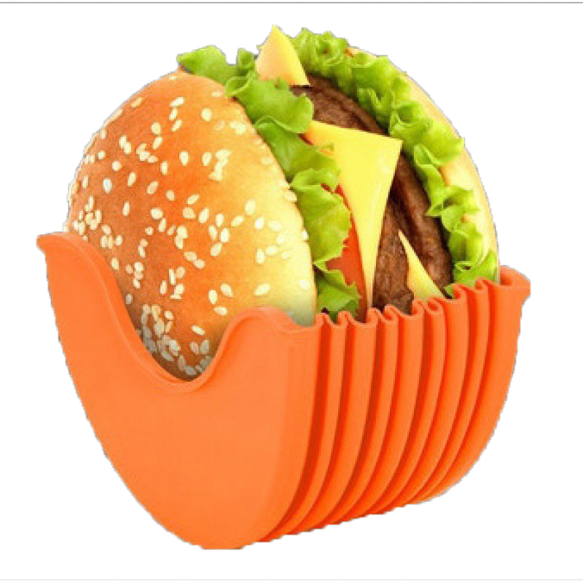 Burger Holder Hamburger Sandwich Fixed Box Mess-Free Clip 1