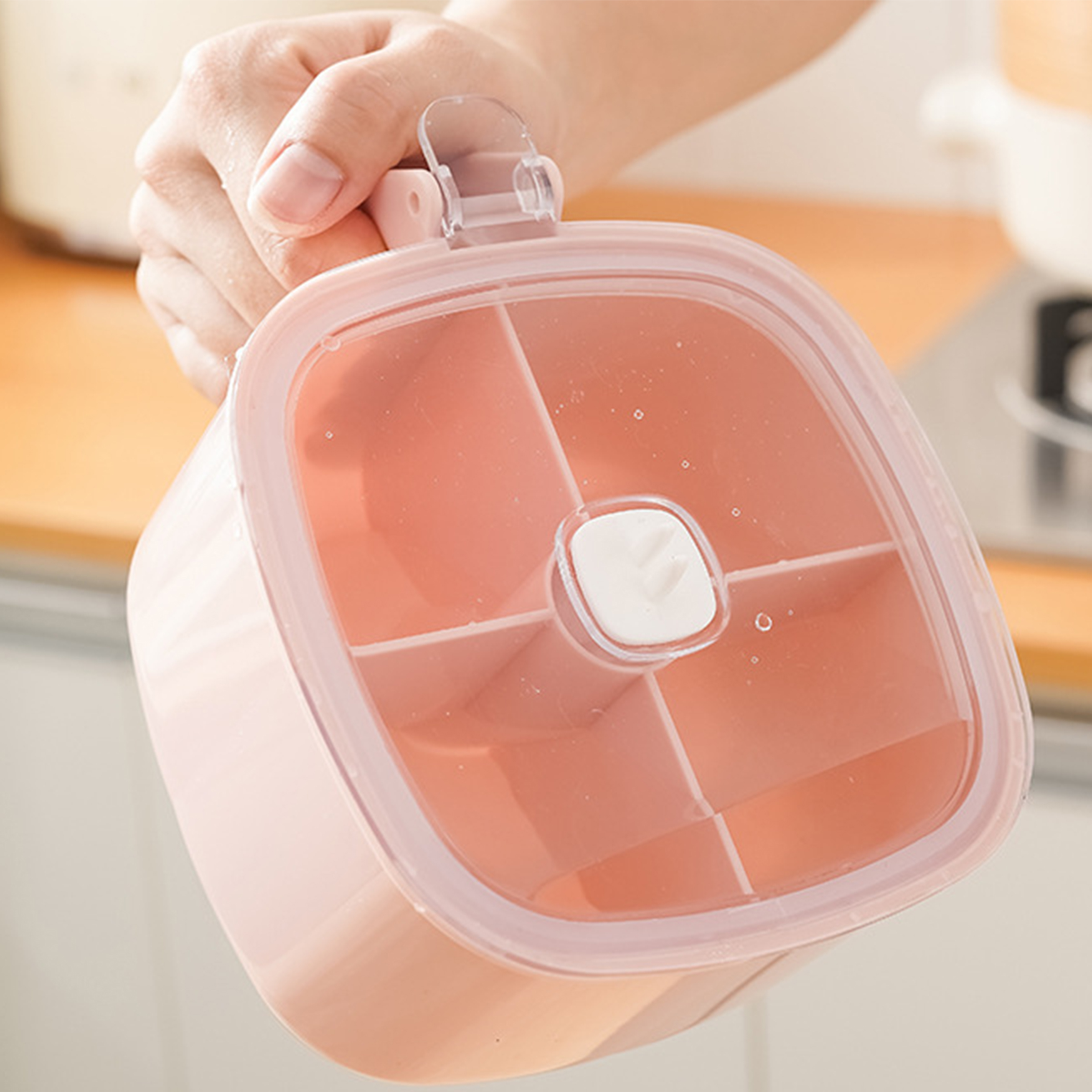 Plastic Kitchen Seasoning Storage Box With Lid 8