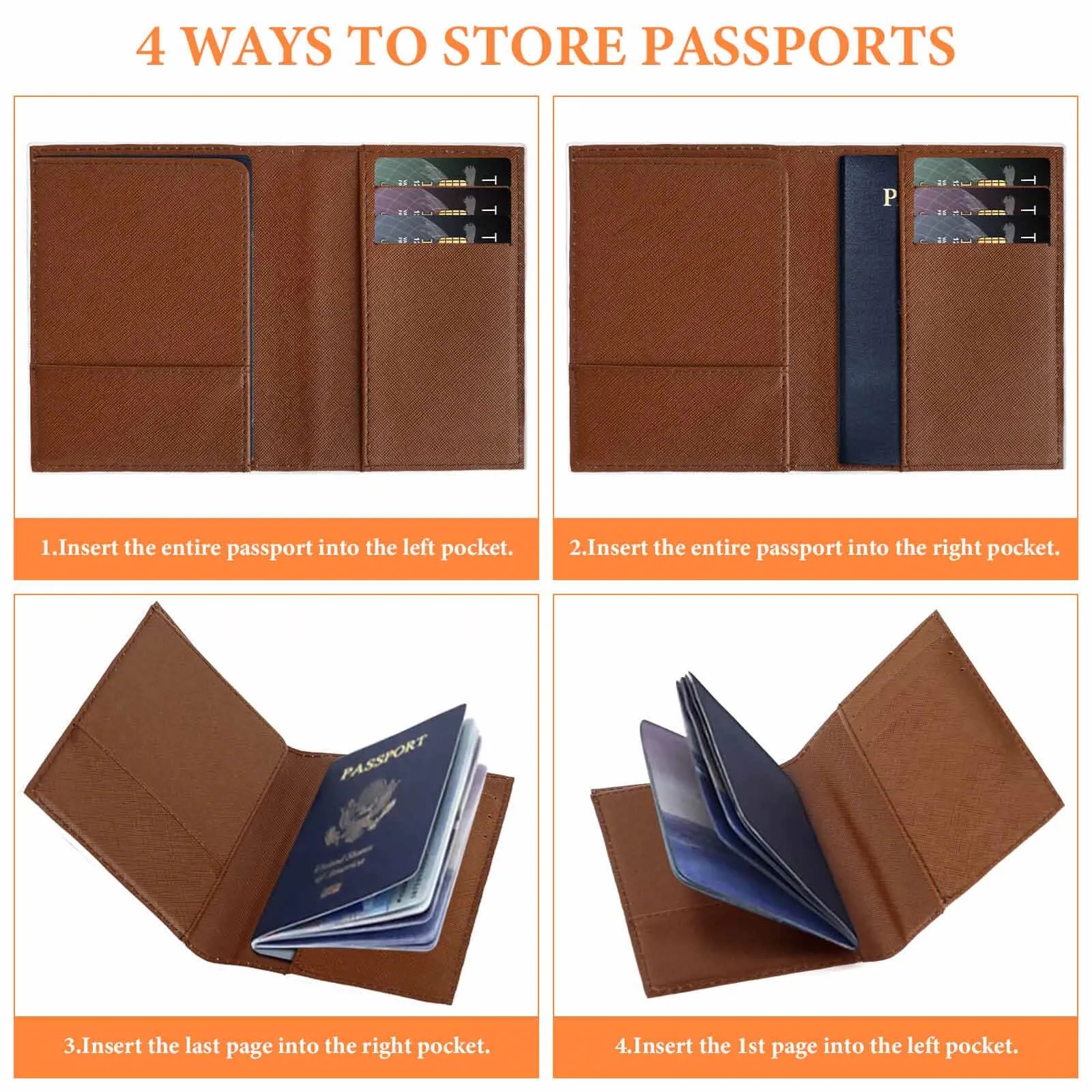 Luxury RFID Passport Holder Personalized for Frequent Flyers and Business Travel 3