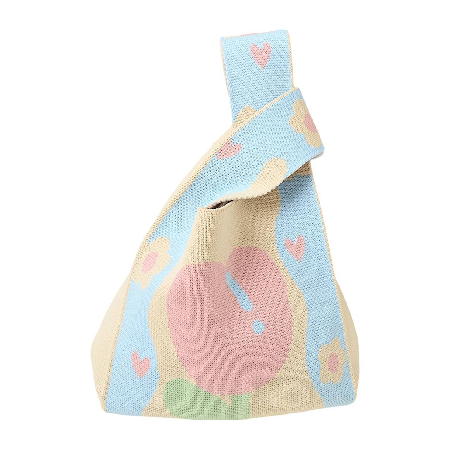 Women Lightweight Polyester Wrist Knit Tote Bag 7