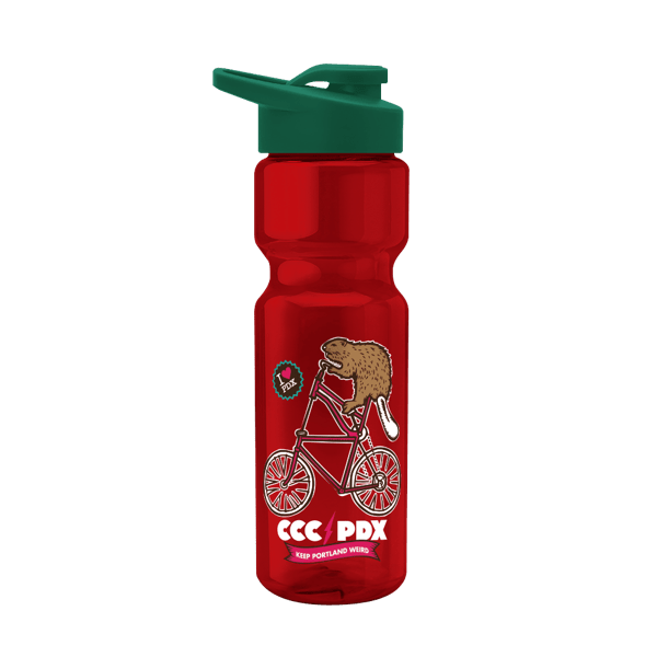 Blazer 28oz Transparent Bike Bottle w/Drink-thru Lid 2571