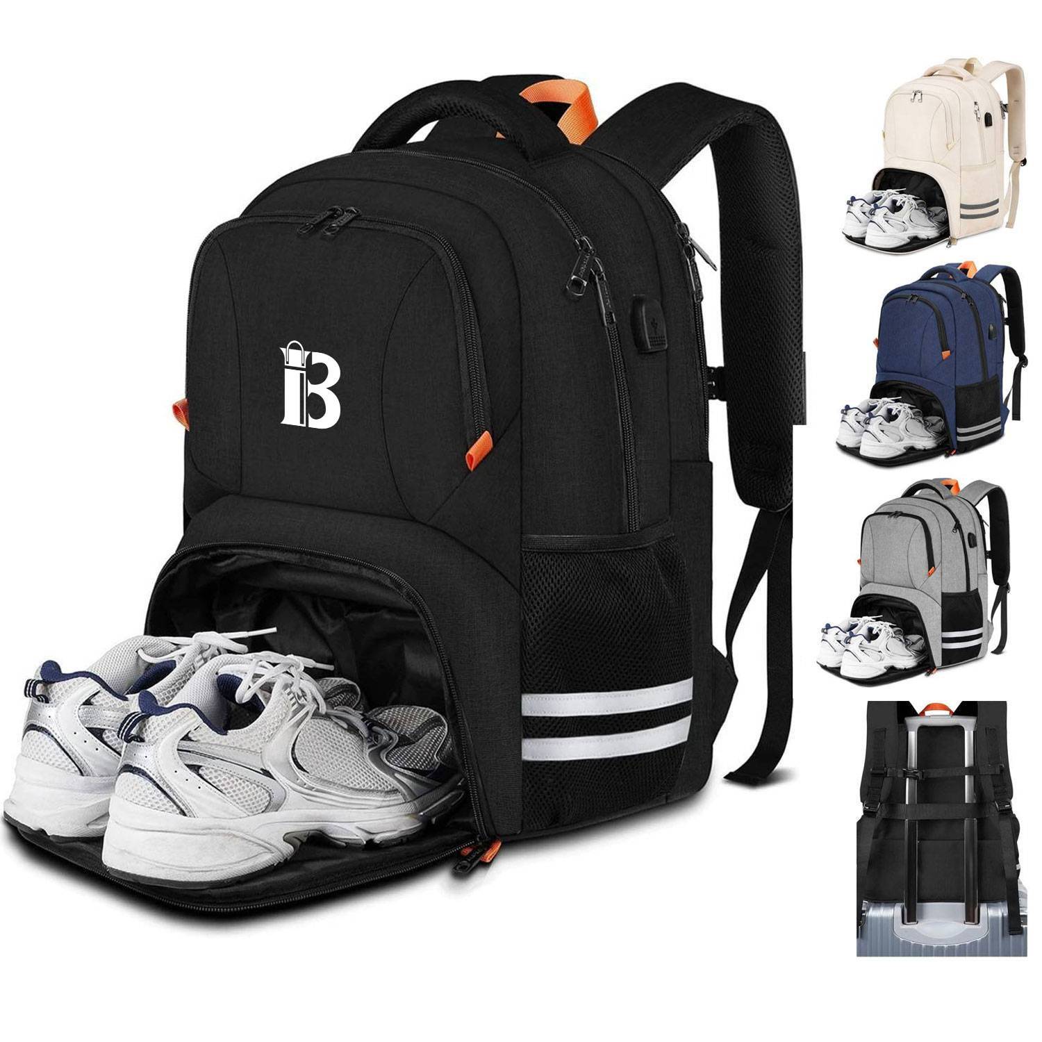 Polyester Waterproof Backpack w/ Shoe Compartment 4