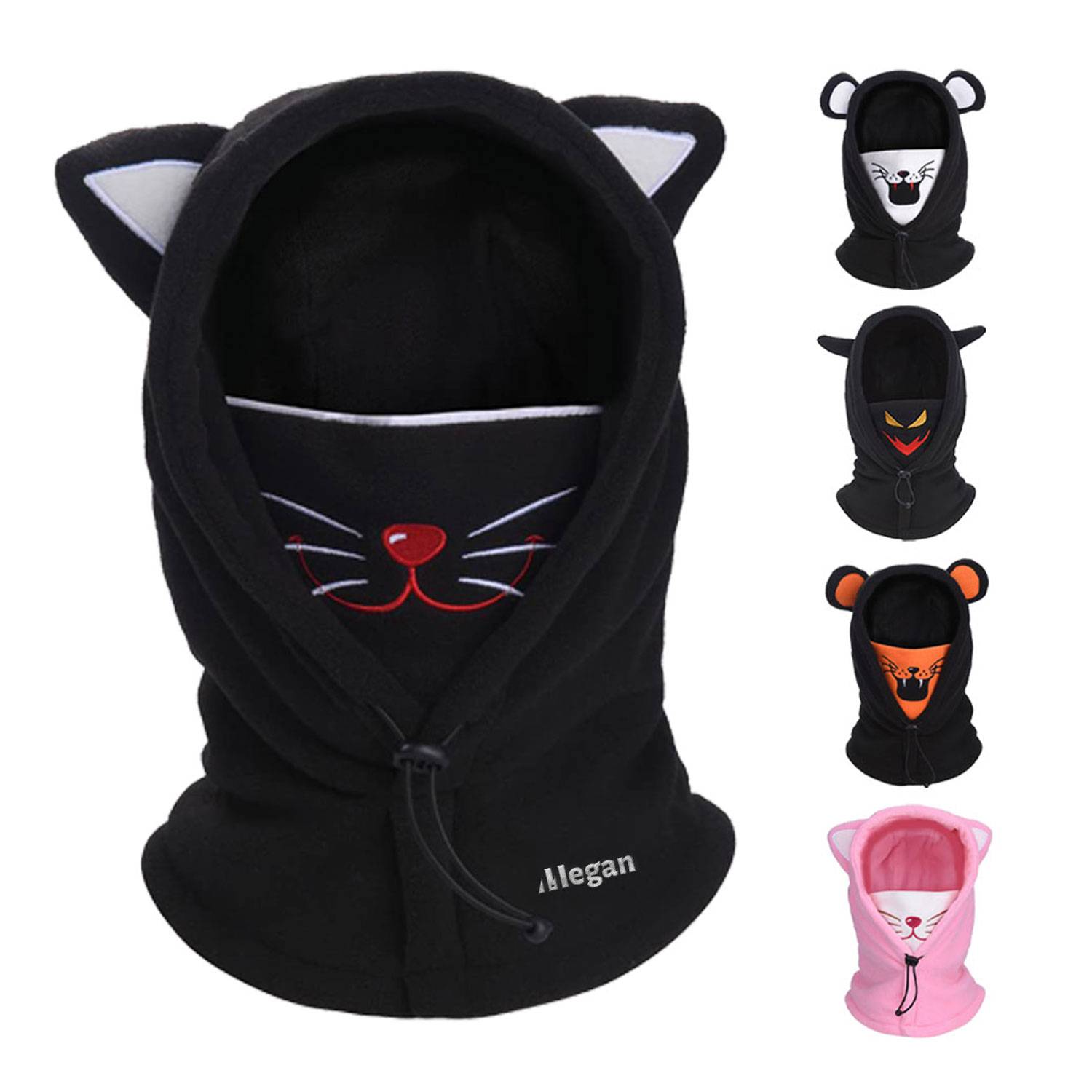 Children's Warm Fleece Anti Cold Head Cover And Mask 2