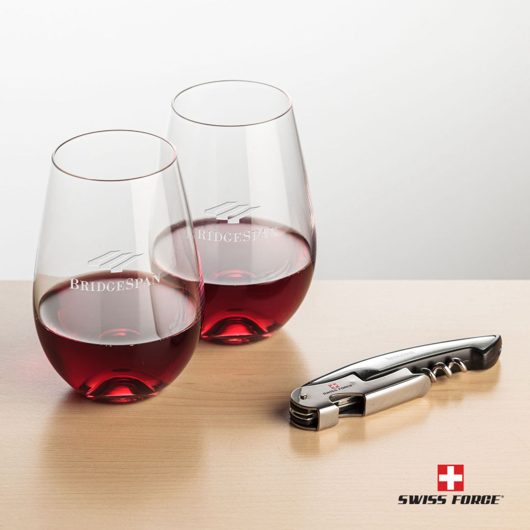Swiss Force® Opener & Boston Stemless Wine 7