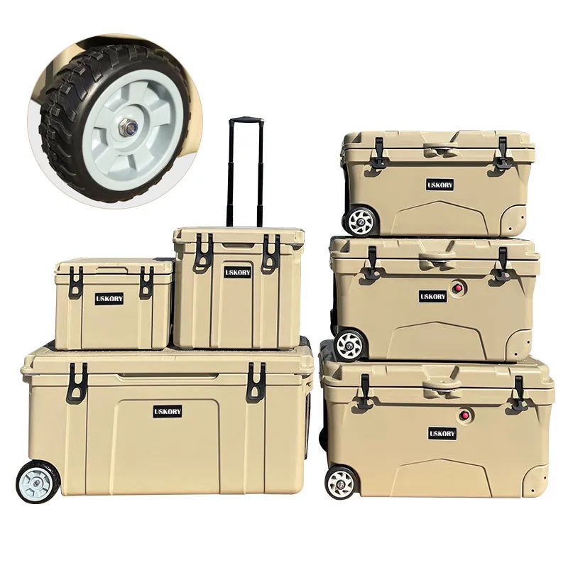 Outdoor Hard Cooler with Wheel Handle 2