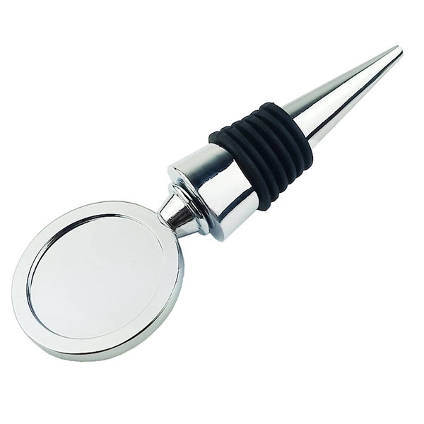 Round Epoxy Silver Wine Bottle Stopper 5