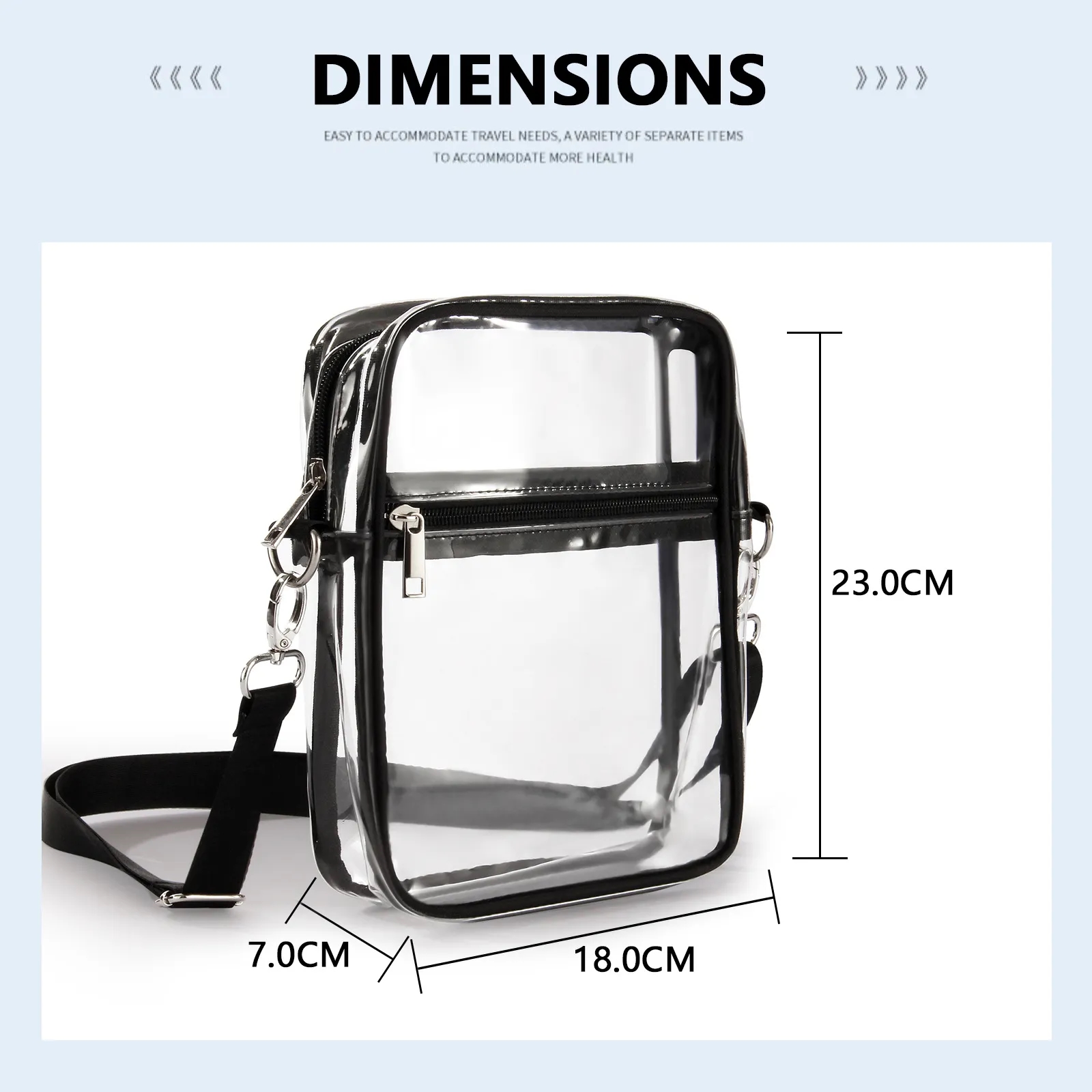 Crossbody Clear Bag With Front Pocket 2