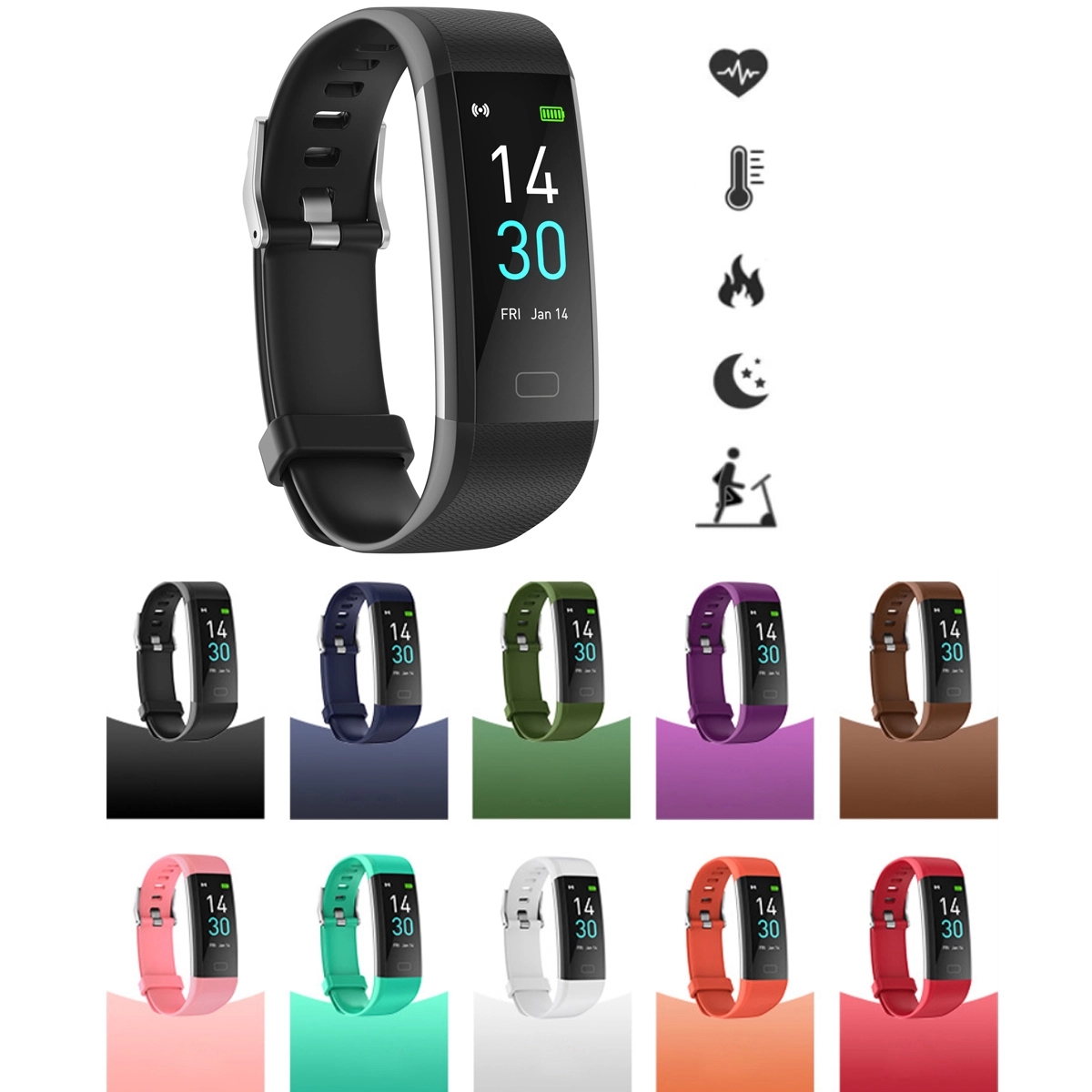 S5 Sleep Monitor Fitness Activity Tracker Smart Watch 2