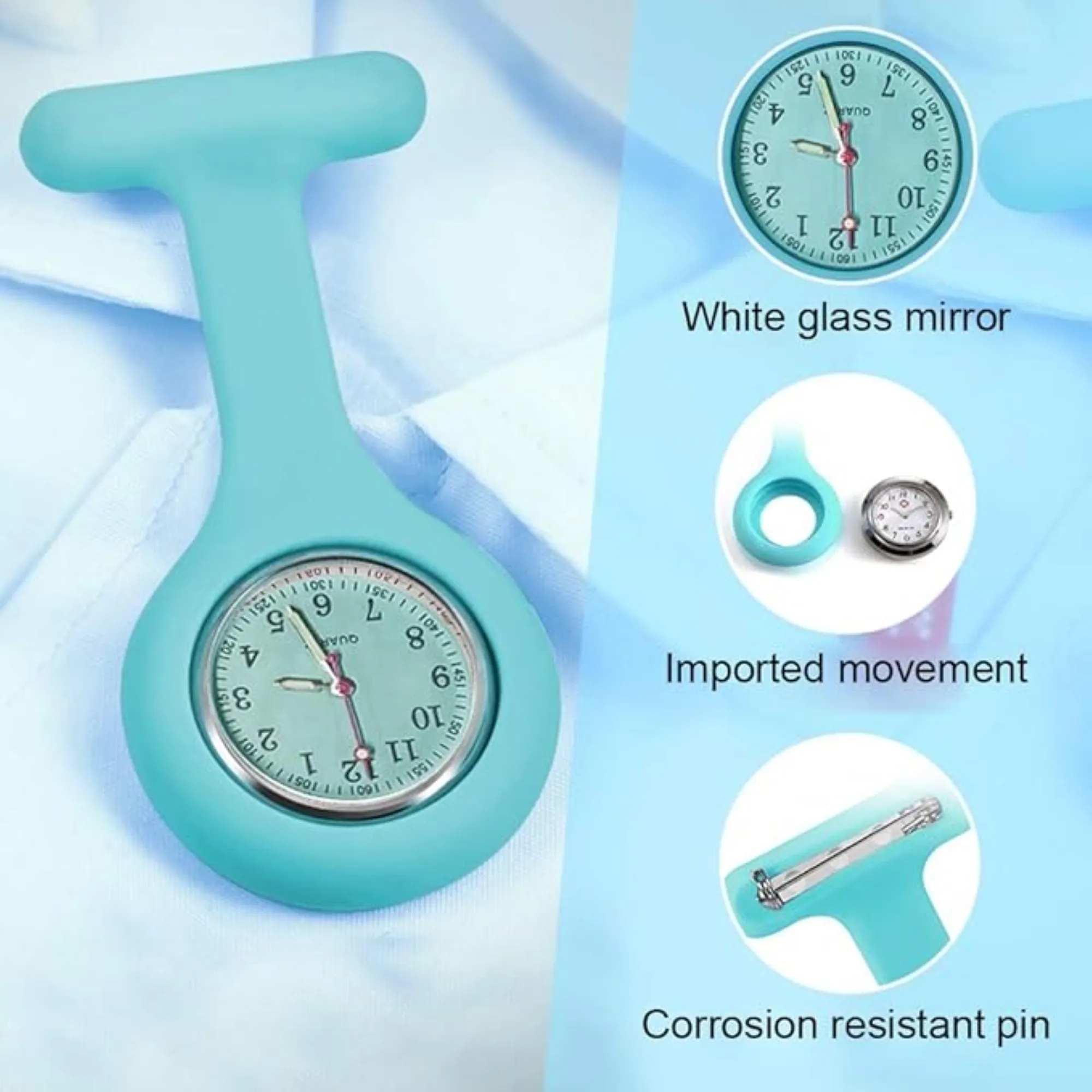 Silicone Nurse Pin Pocket Watch 3