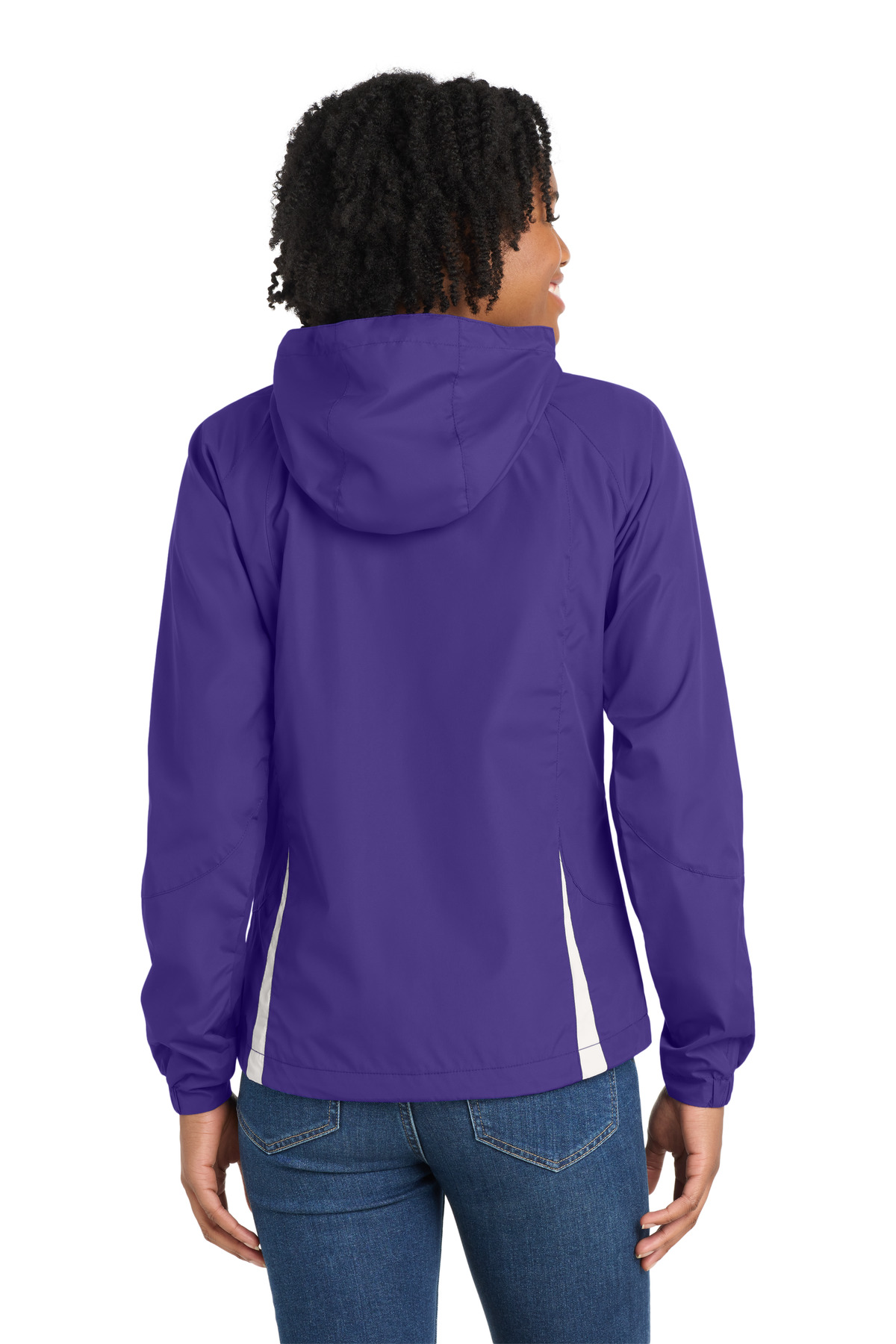 Sport-Tek Women's Colorblock Hooded Raglan Jacket. LST76 17