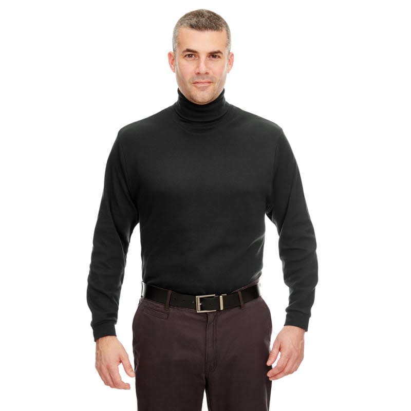 UltraClub Adult Egyptian Interlock Long-Sleeve Turtleneck 2