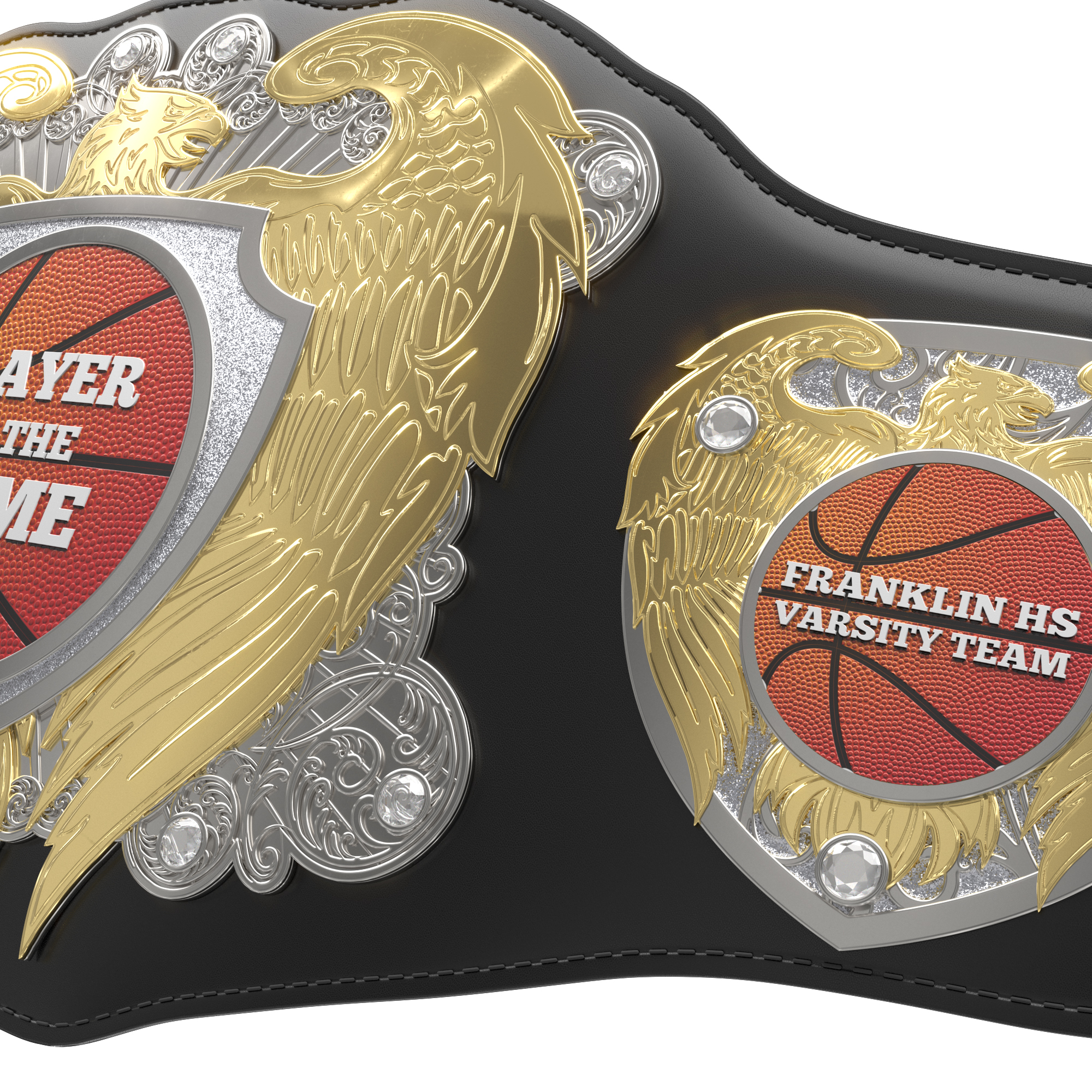 Express Vibraprint® Legion Award Belt w/ Black Leather 17