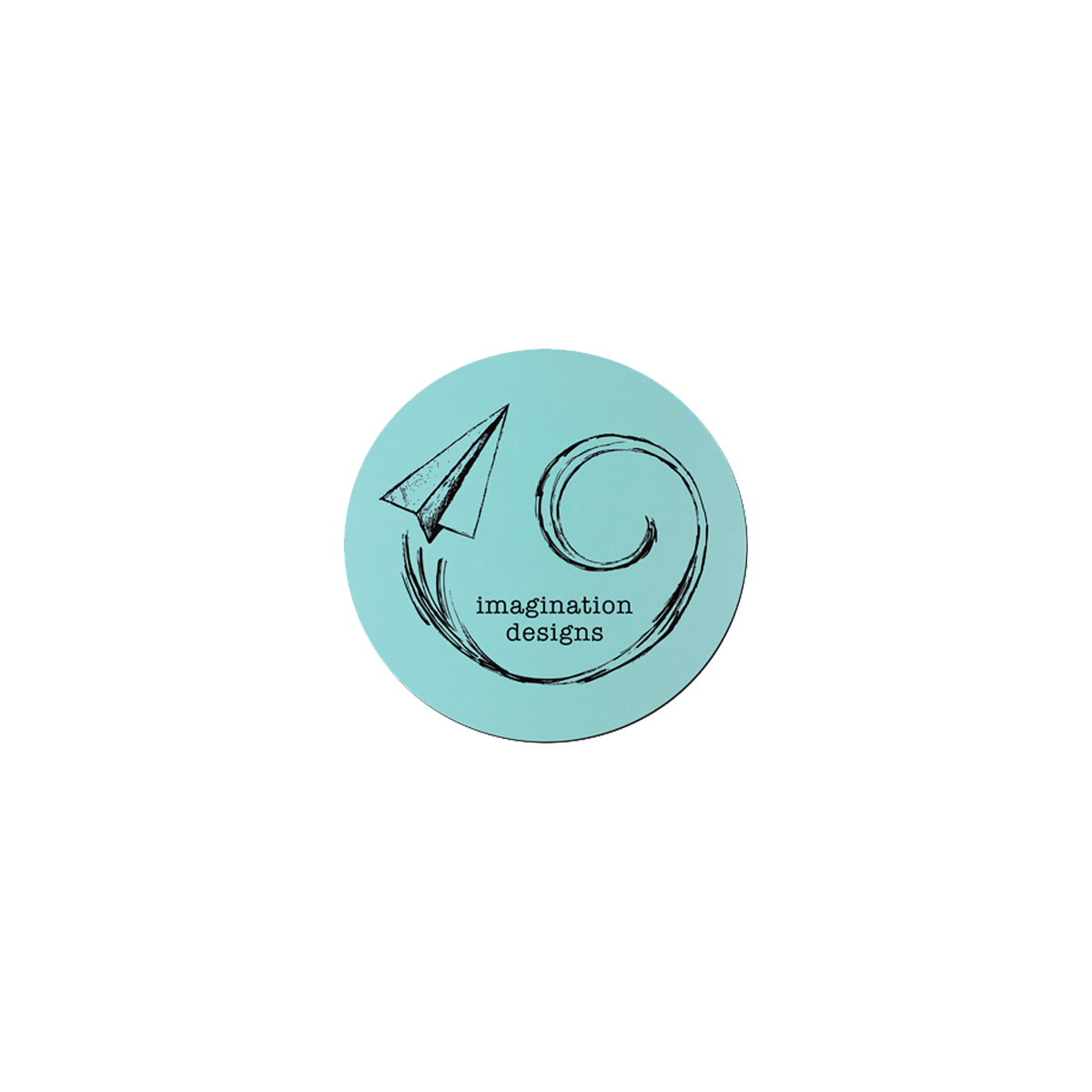 3" Teal Round Silicone Coaster 2