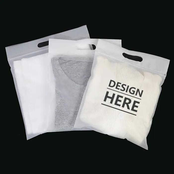 Frosted Zip Lock Handle Bags 3