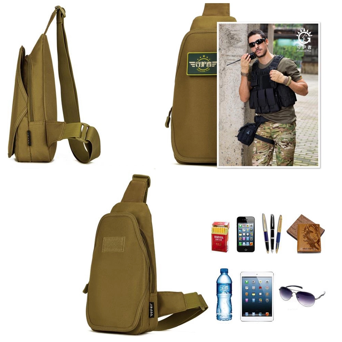 Crossbody Bags Multifunction Sling  Adjustable 3