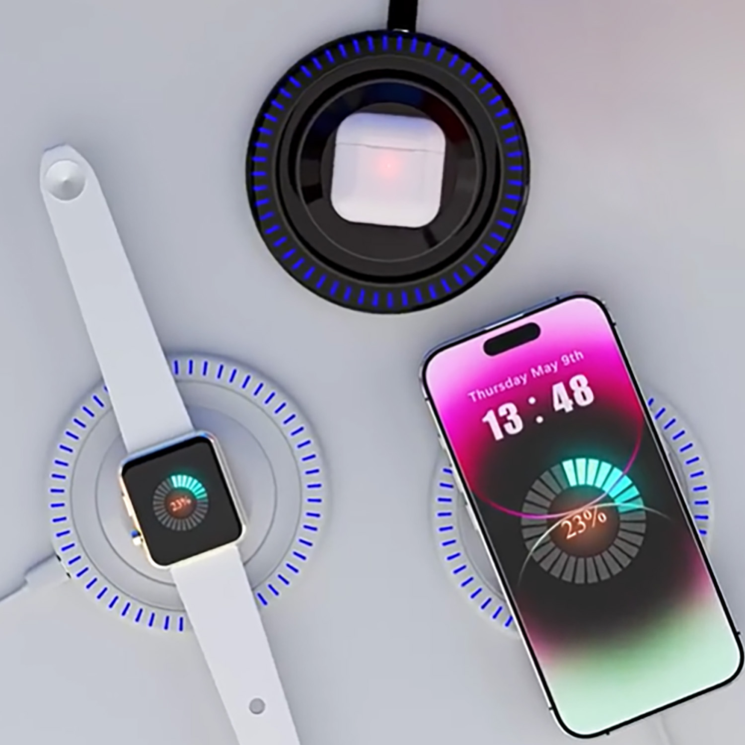 15W Fast Charging Wireless Light-Up Charging Pad 3