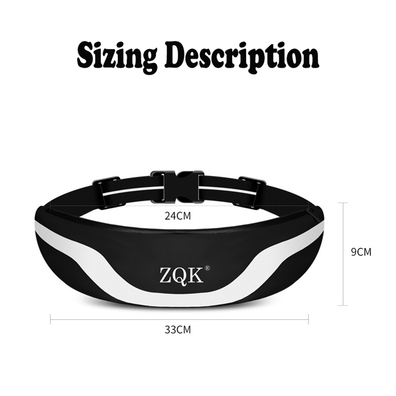 Waterproof Neoprene Outdoor Sports Running Waist Bag w/Seflective Stripes 26