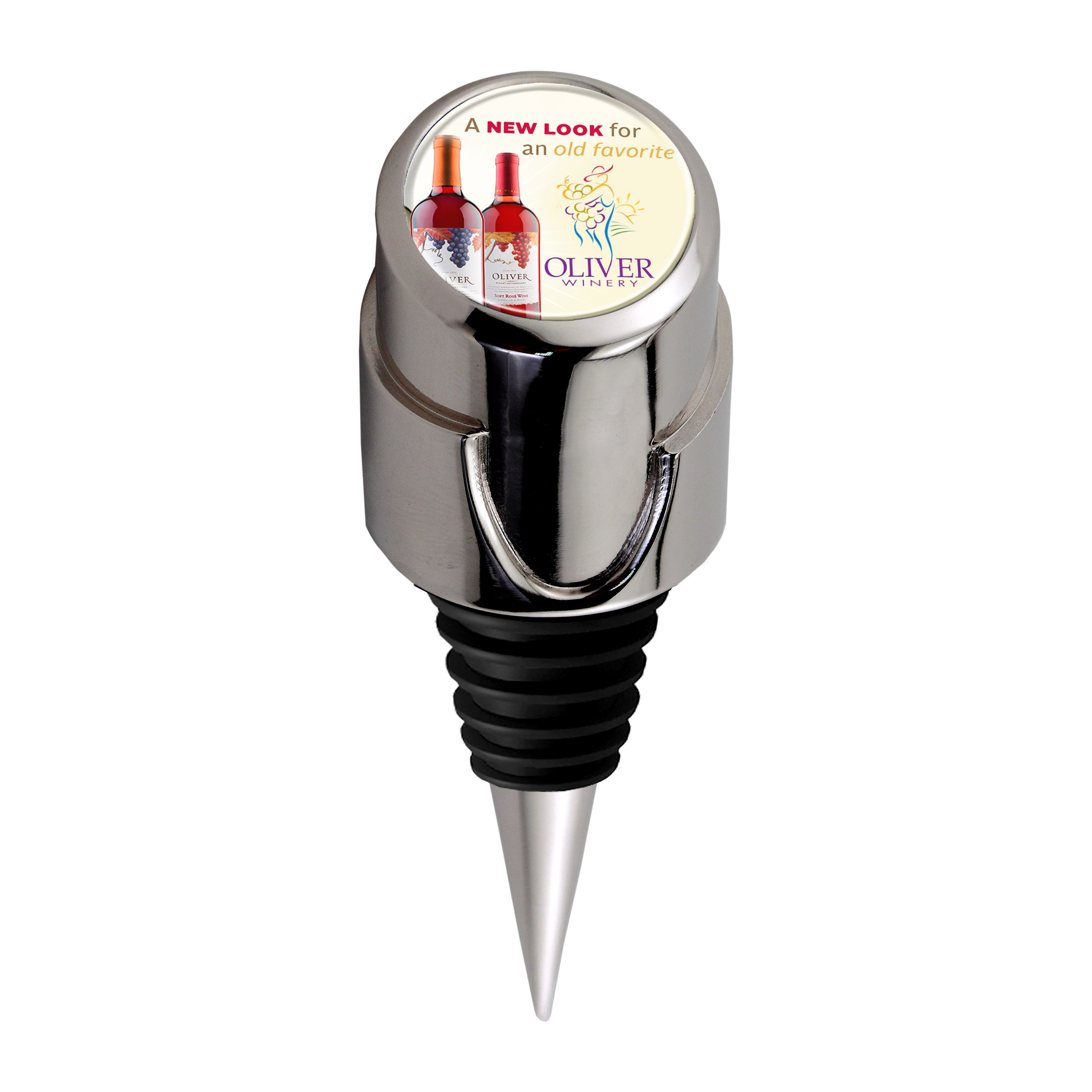 Wine Bottle Stopper - Full Color Dome 3