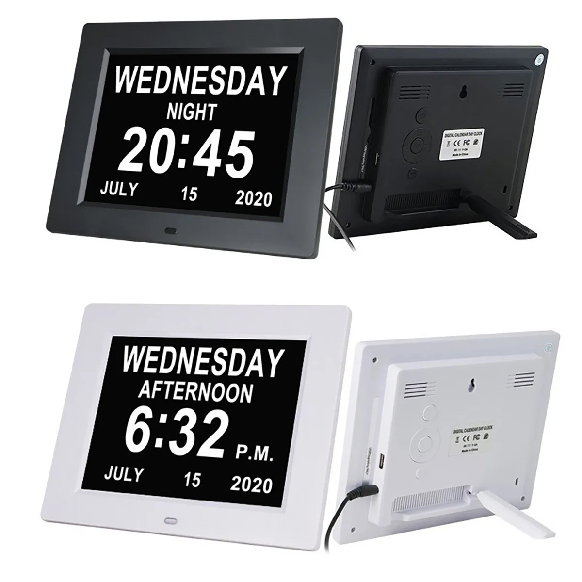 Dementia Elderly Clock Large Digital for Seniors With Date 8