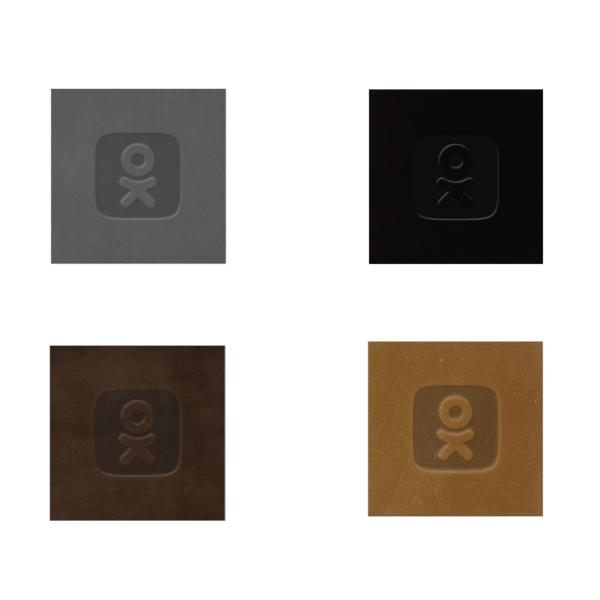 2" x 2" Leather Square Patch 6