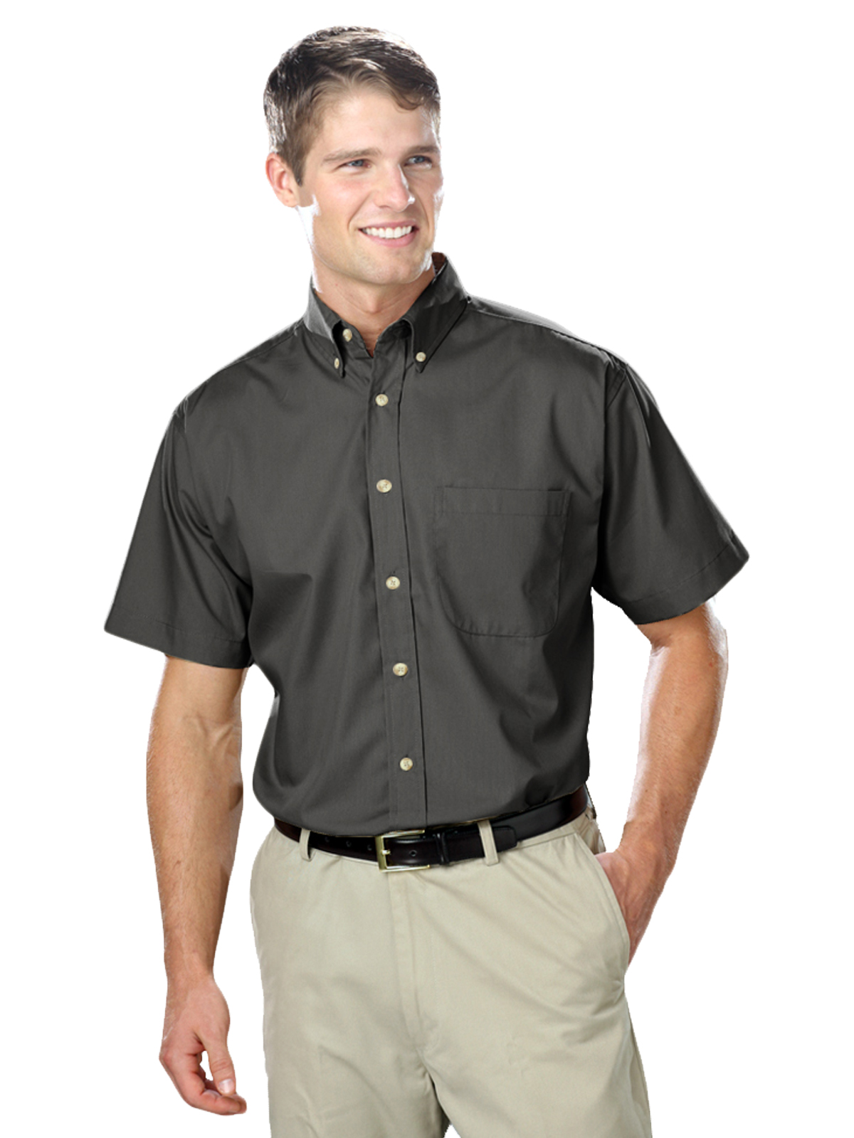 Blue Generation - Men's 1-Pocket Short Sleeve Superblend Poplin Shirt 8