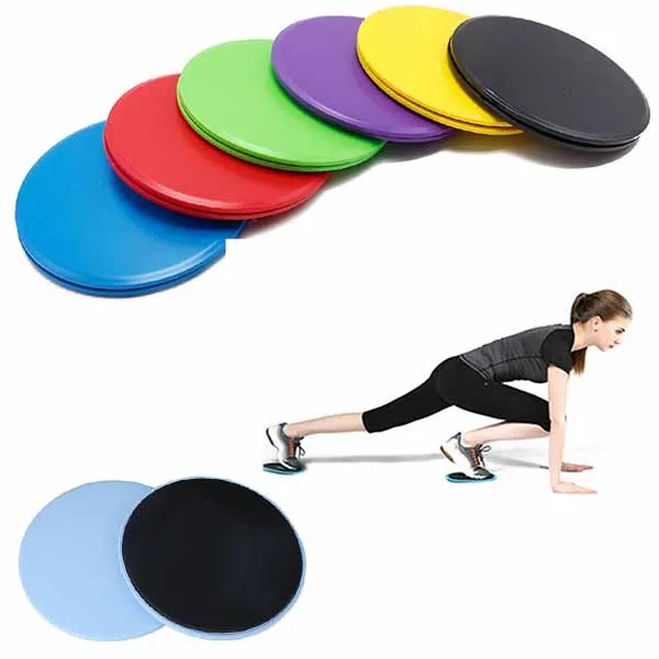Dual Sided Exercise Gliding Discs Core Yoga Sliders 1 Pair 4