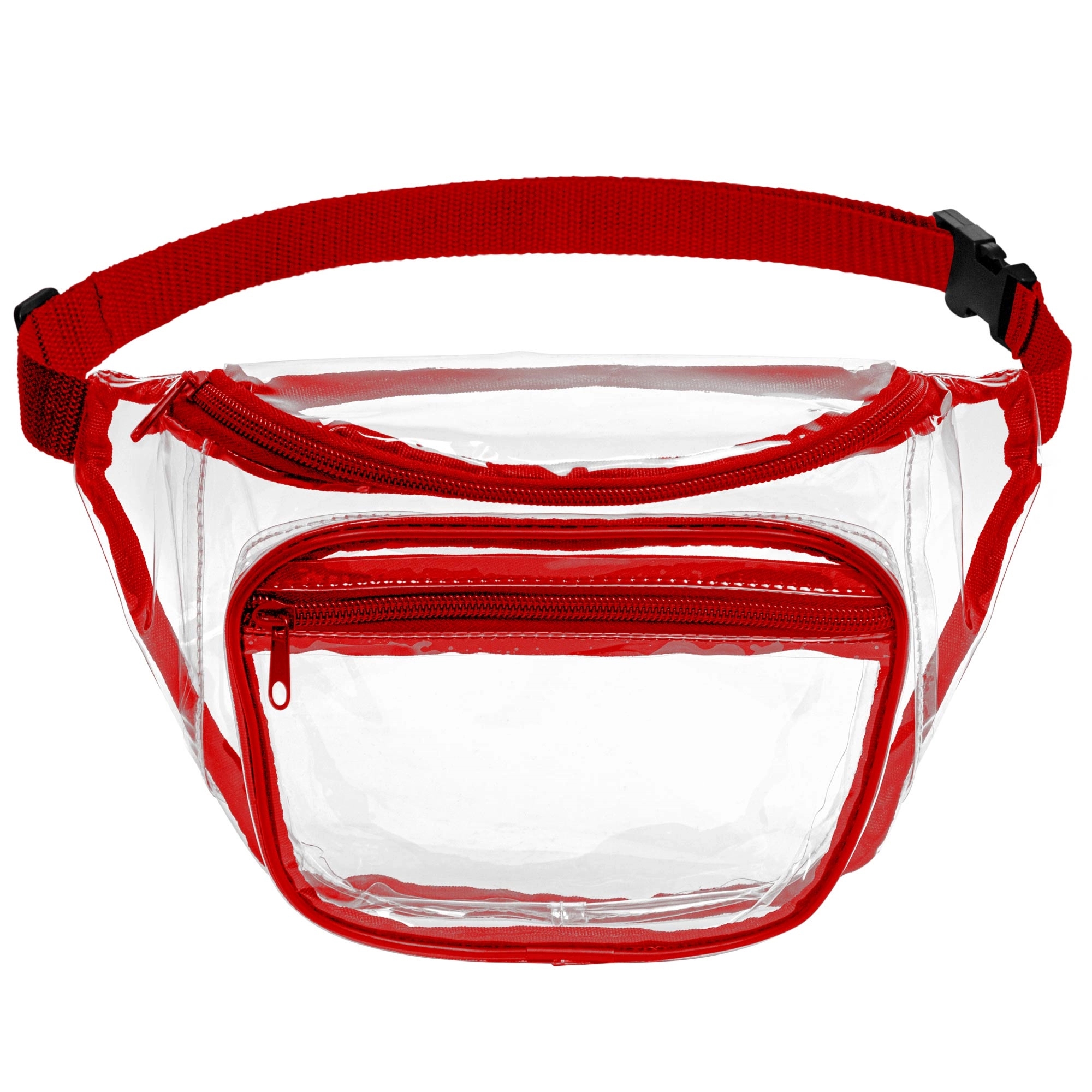 Clear PVC Fanny Pack with Dual Pockets - Large 11